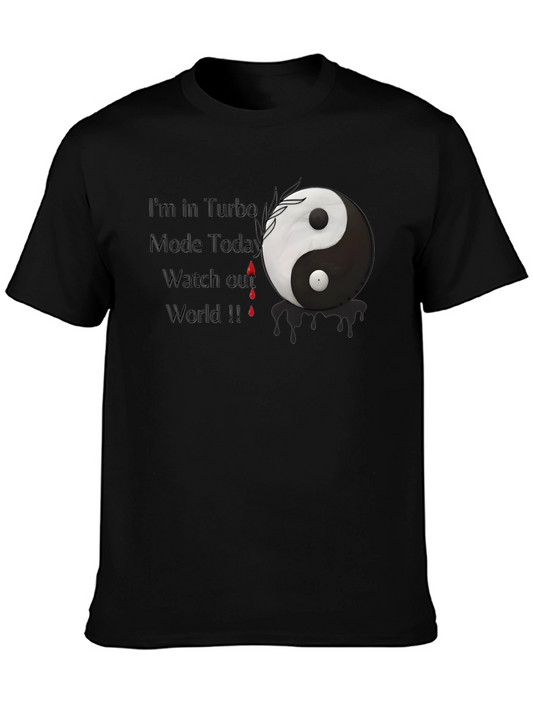 Turbo Mode Yin Yang Graphic T-Shirt