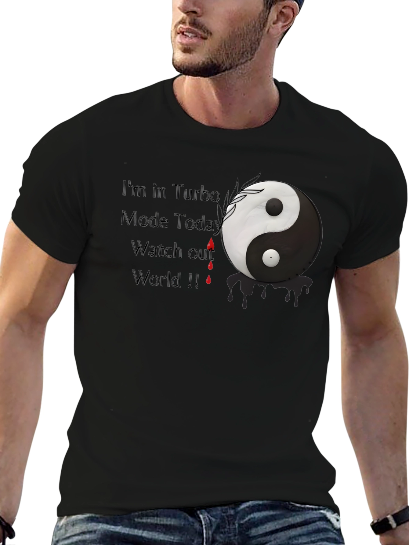 Turbo Mode Yin Yang Graphic T-Shirt