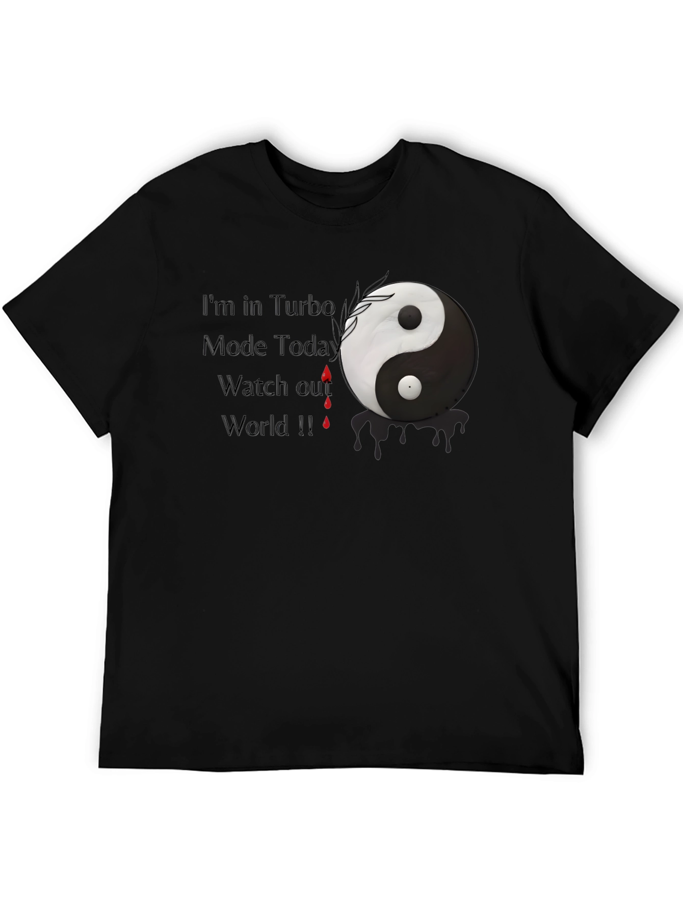 Turbo Mode Yin Yang Graphic T-Shirt