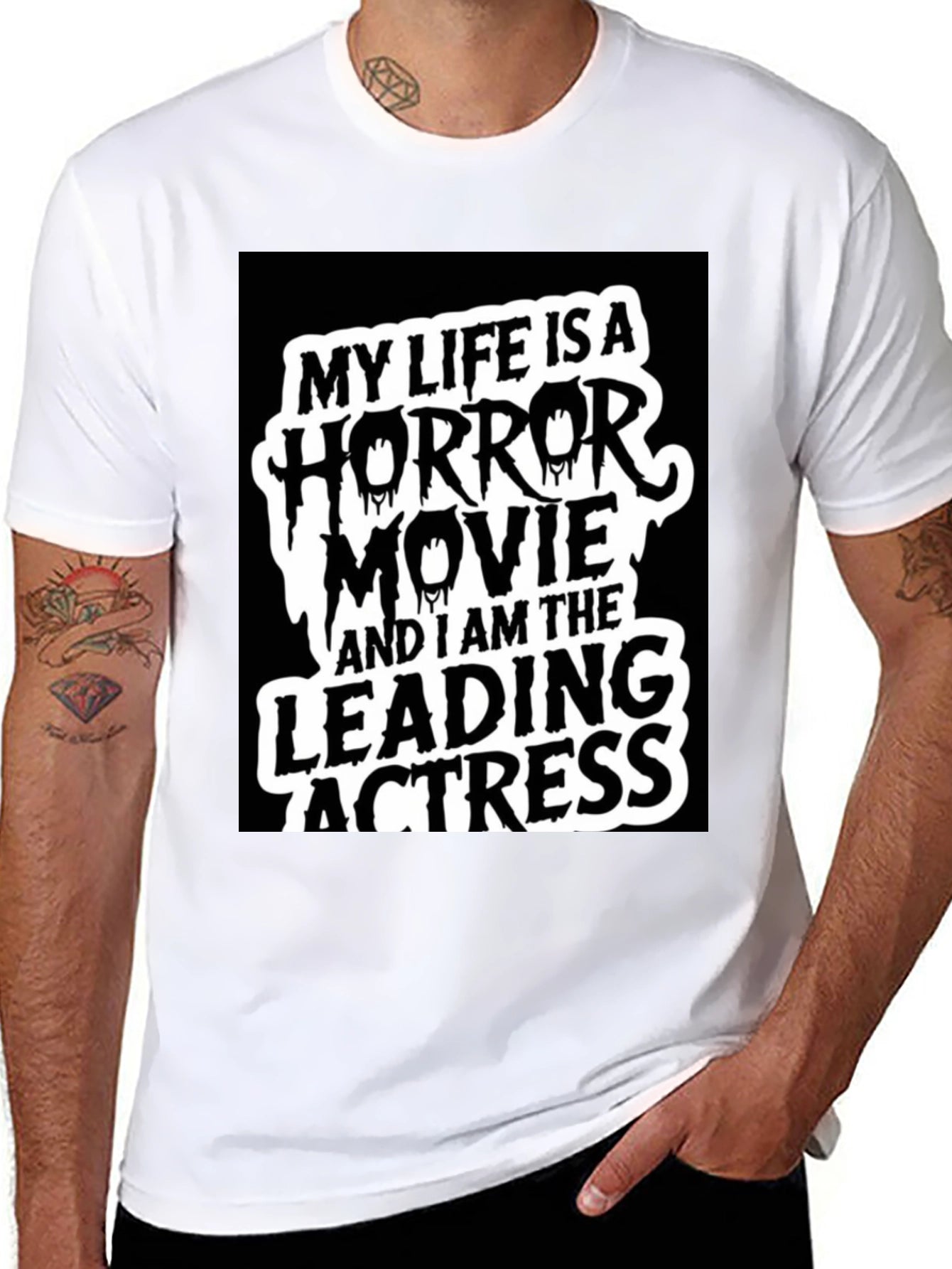 Horror Movie Leading Actress Graphic Tee