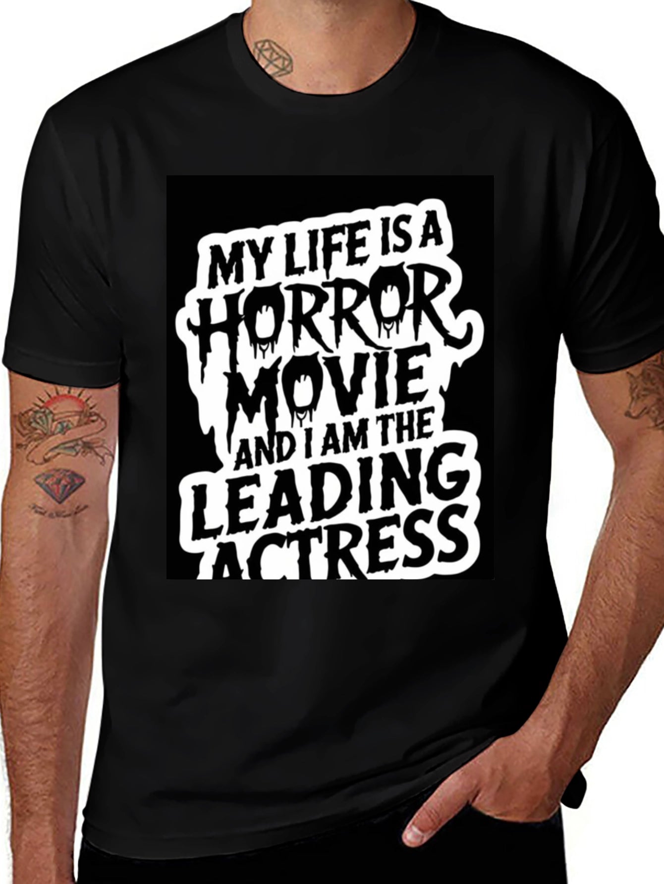 Horror Movie Leading Actress Graphic Tee