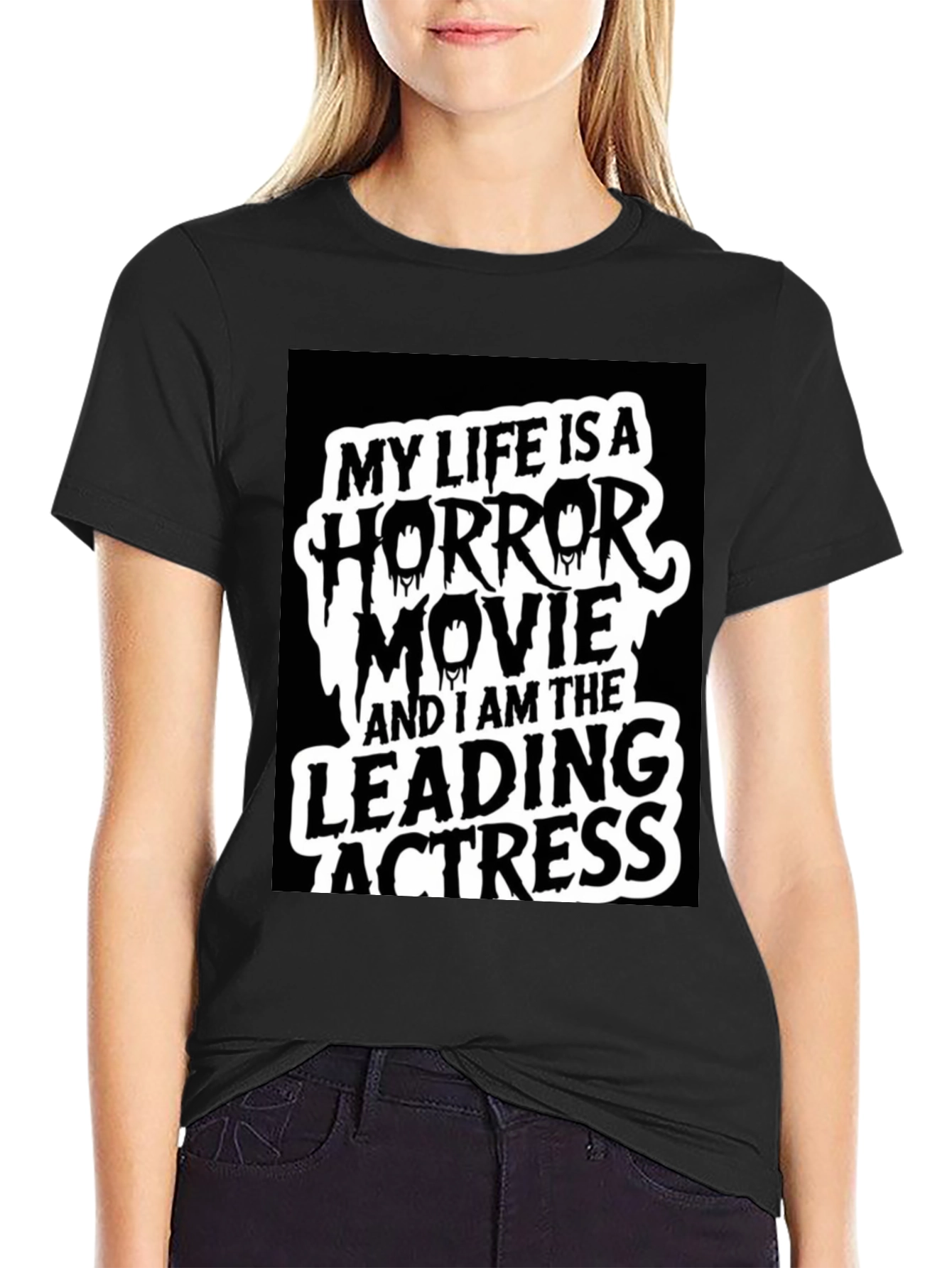 Horror Movie Leading Actress Graphic Tee