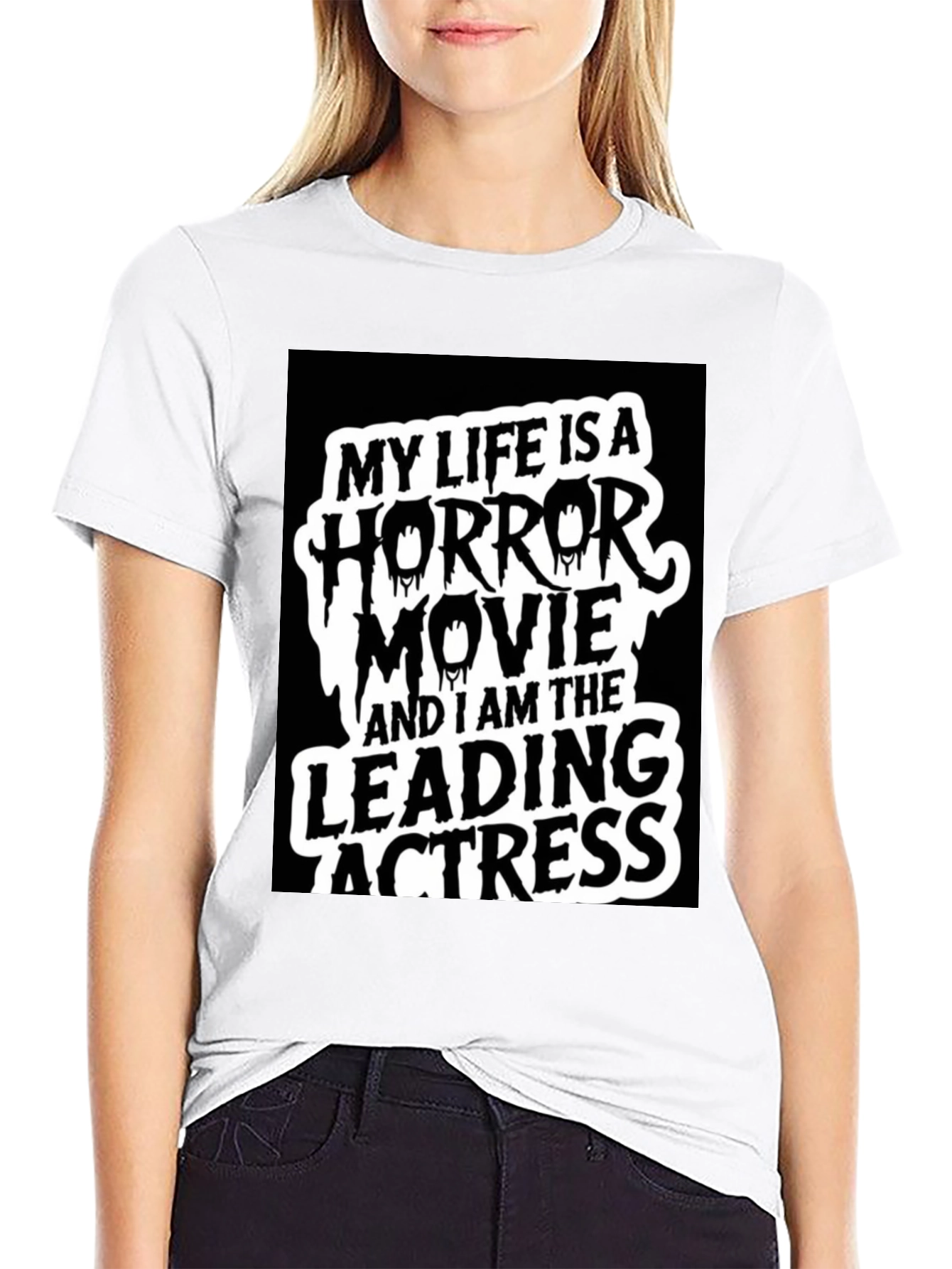 Horror Movie Leading Actress Graphic Tee