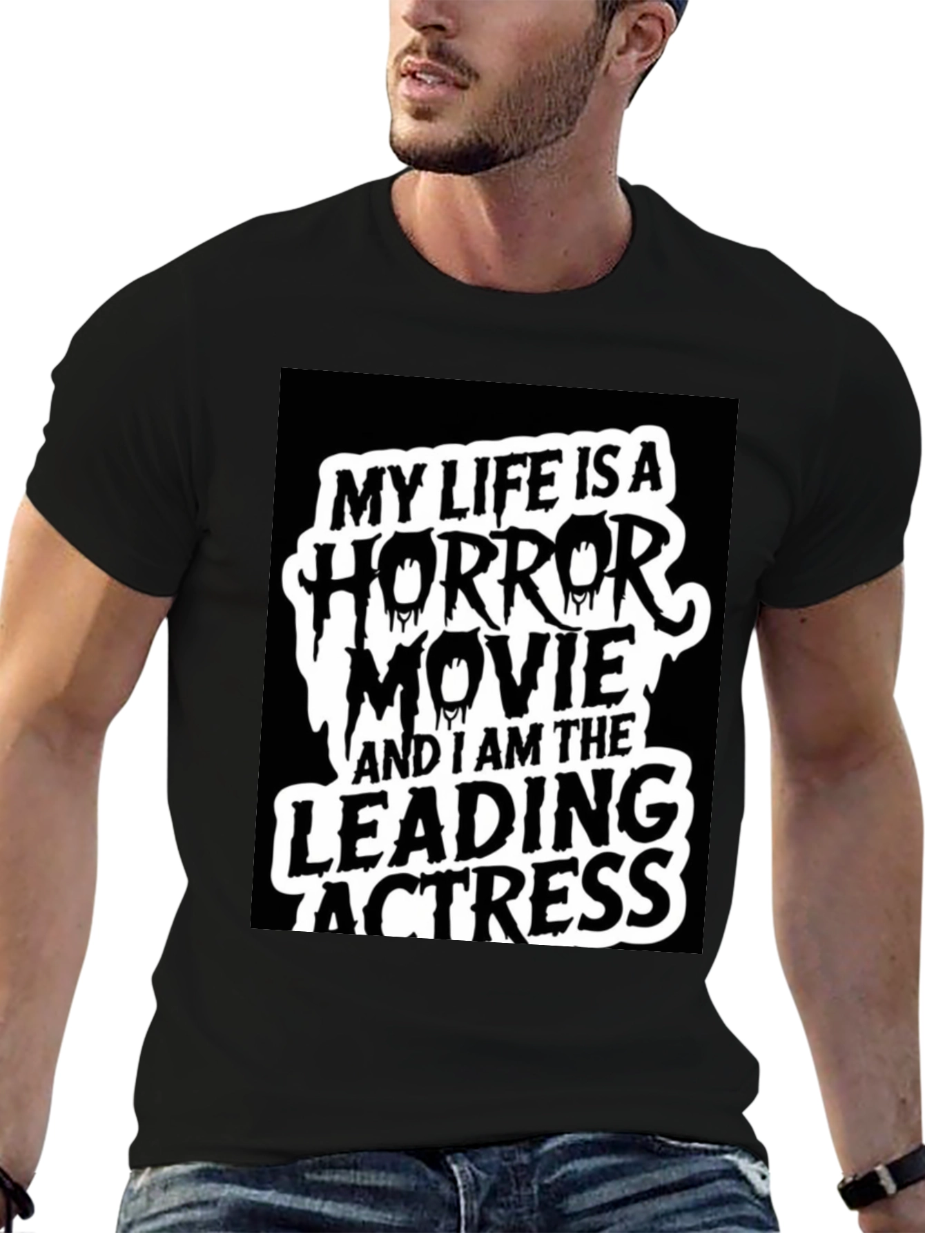 Horror Movie Leading Actress Graphic Tee