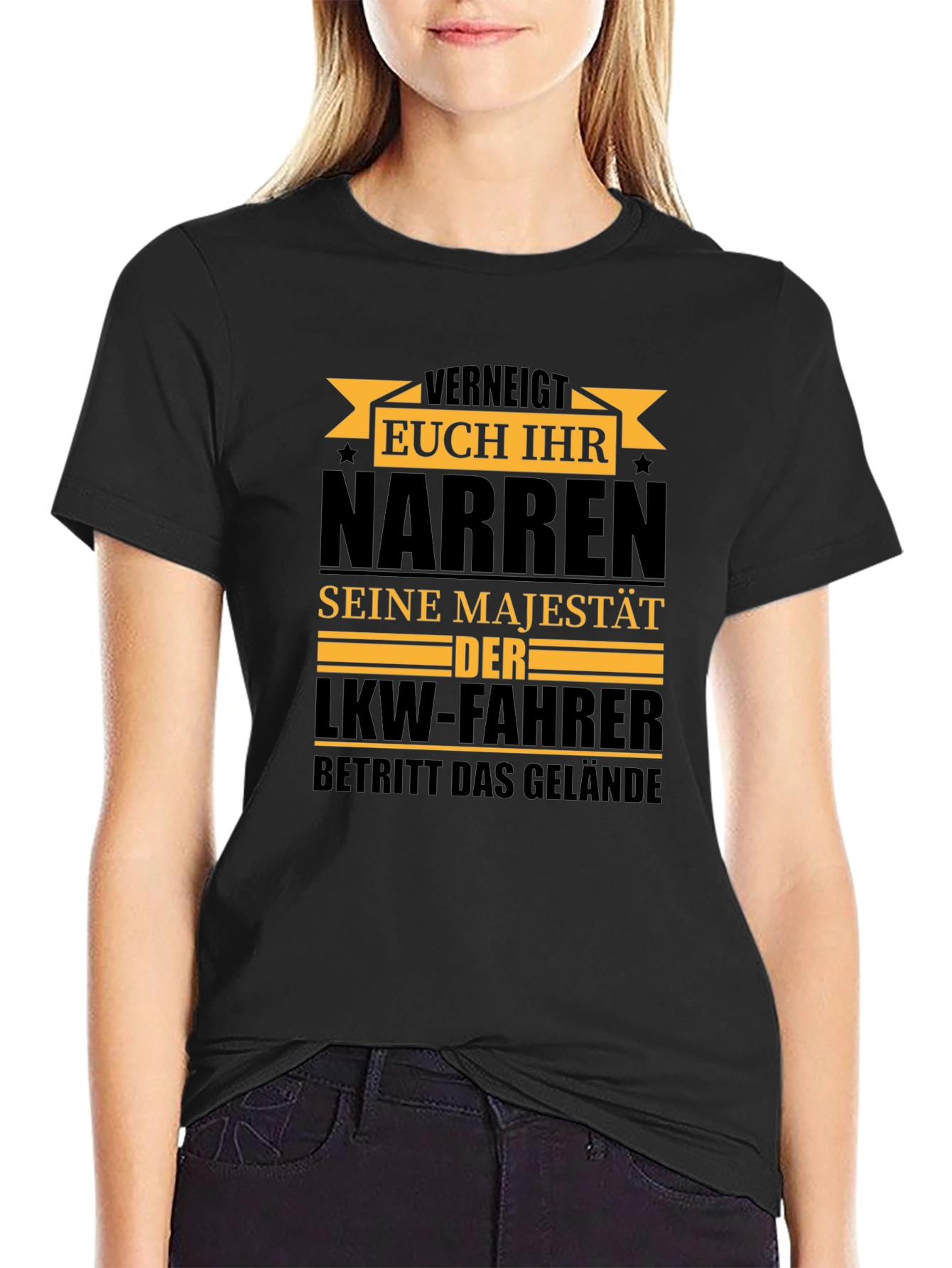 Truck Driver Majesty T-Shirt - Black Cotton Tee