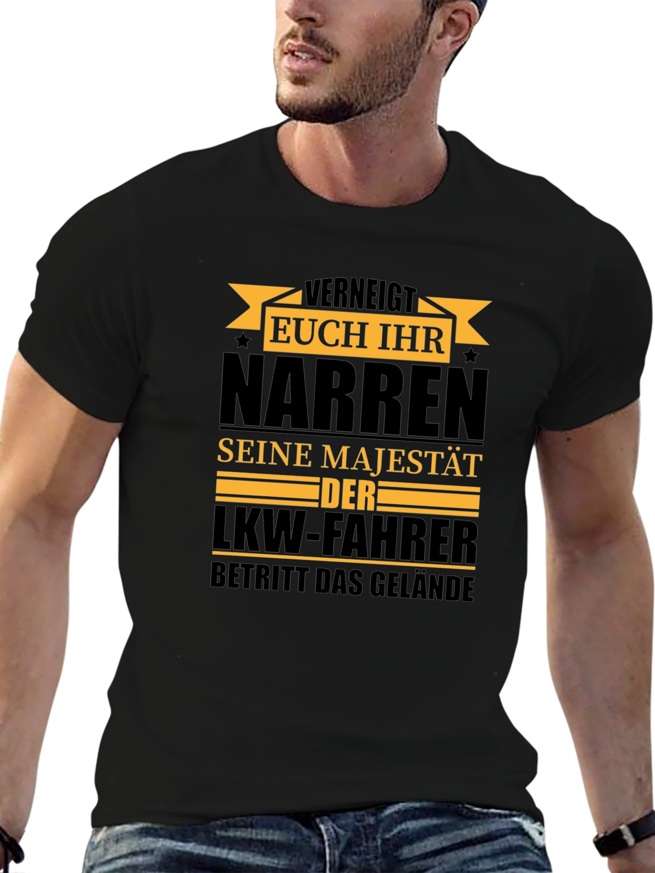 Truck Driver Majesty T-Shirt - Black Cotton Tee
