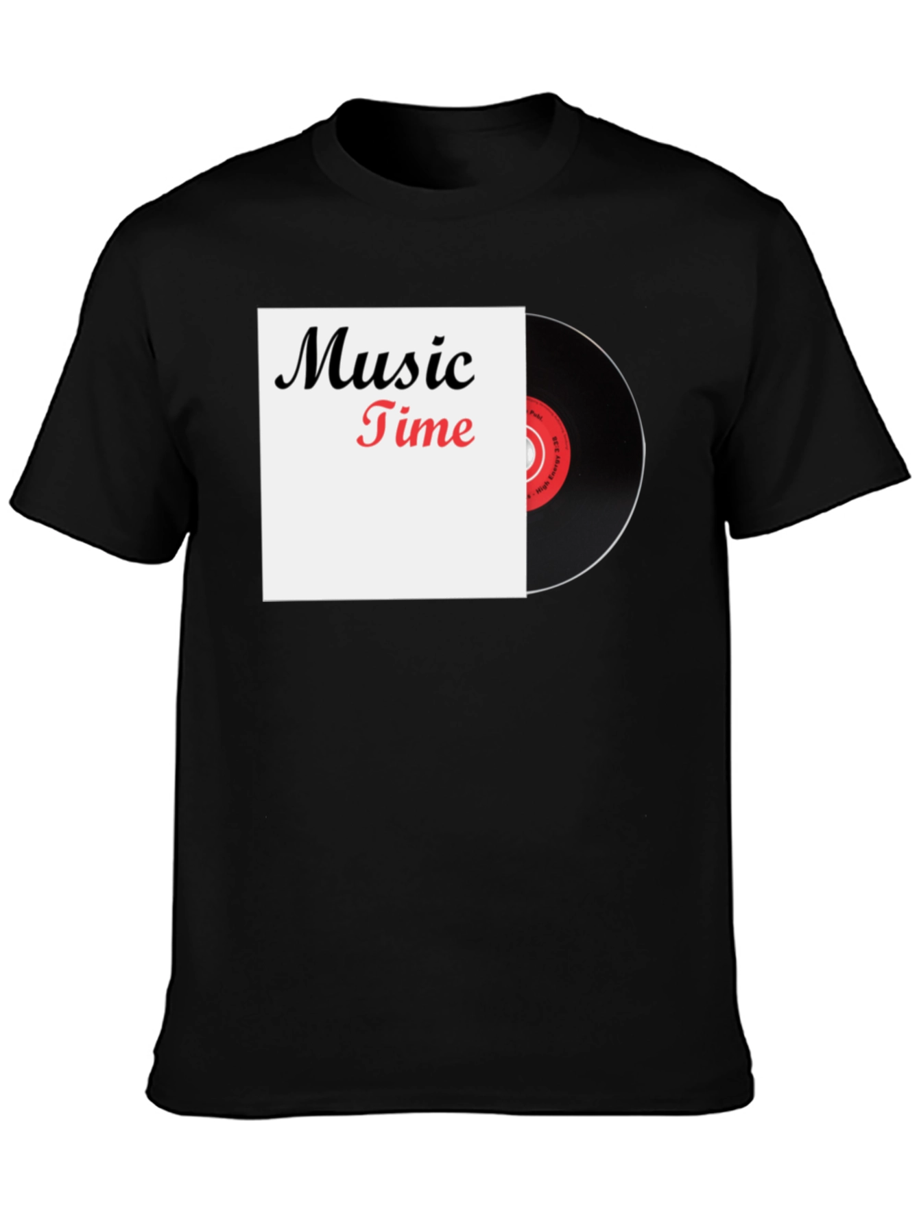 Music Time Vinyl Record Graphic T-Shirt