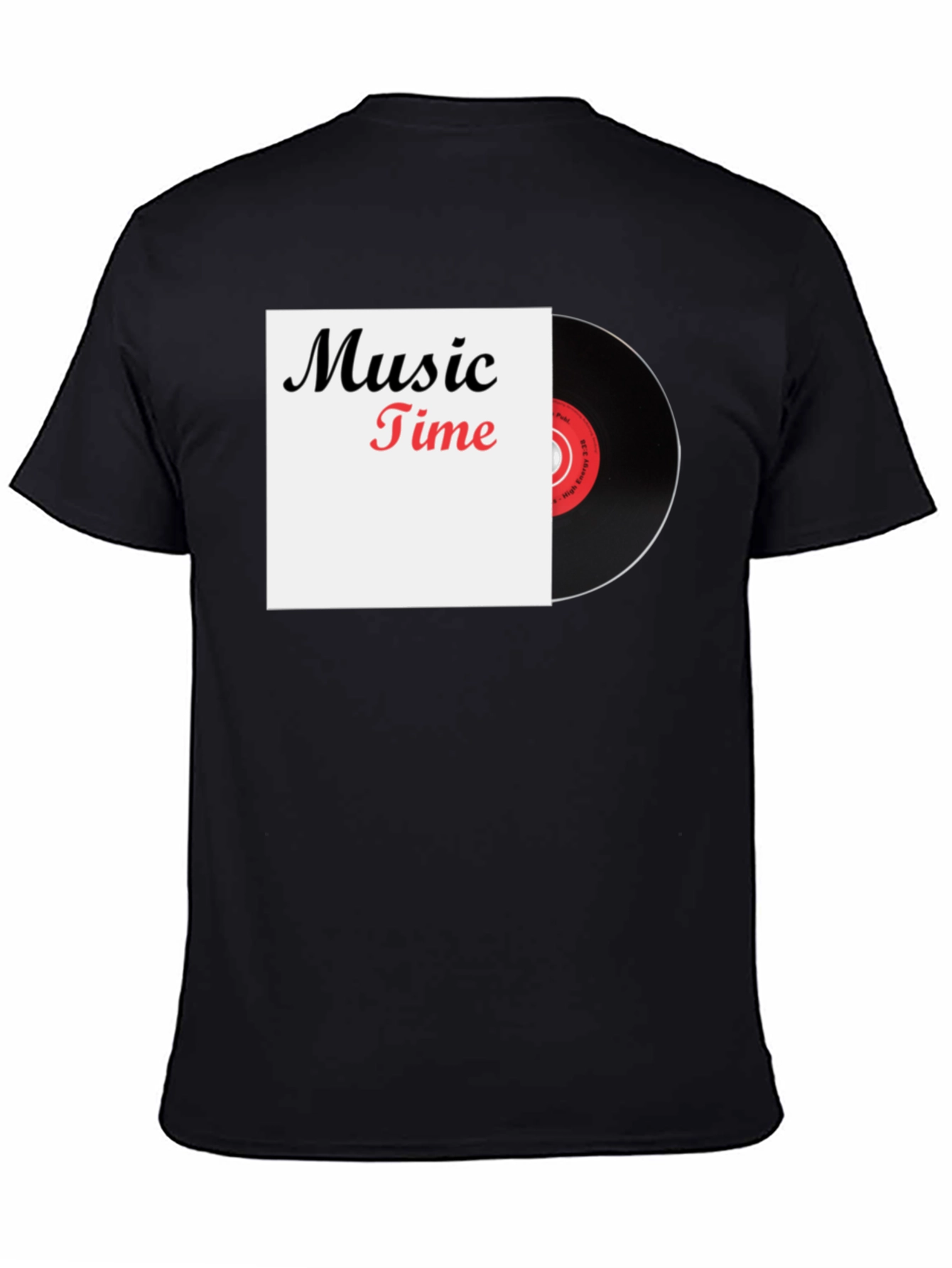 Music Time Vinyl Record Graphic T-Shirt