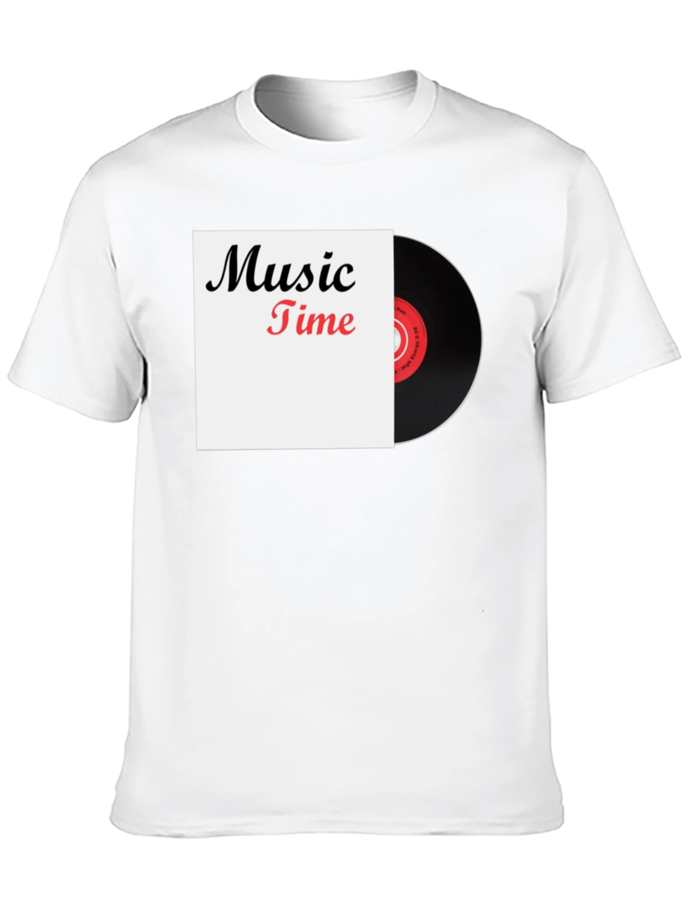 Music Time Vinyl Record Graphic T-Shirt