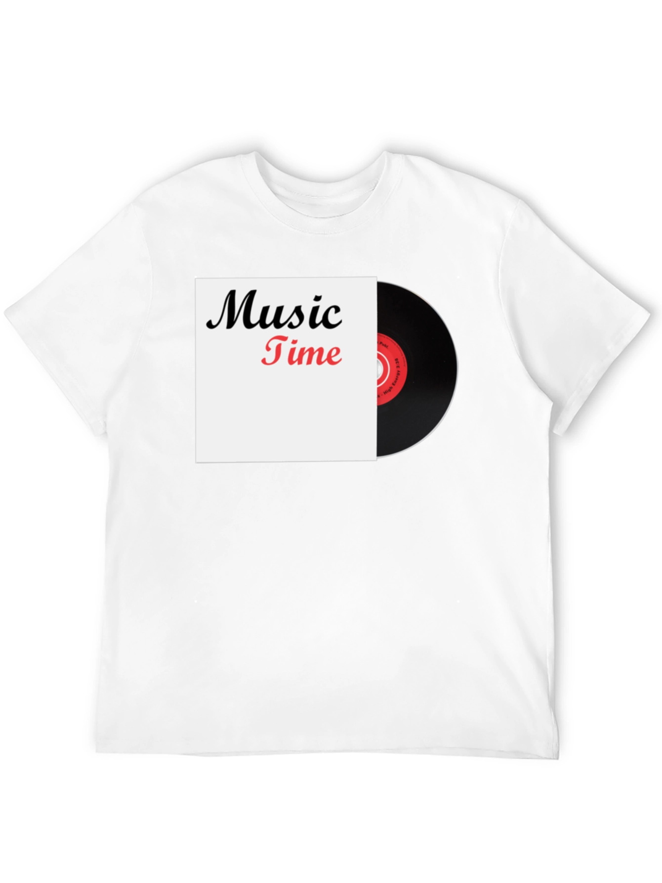 Music Time Vinyl Record Graphic T-Shirt