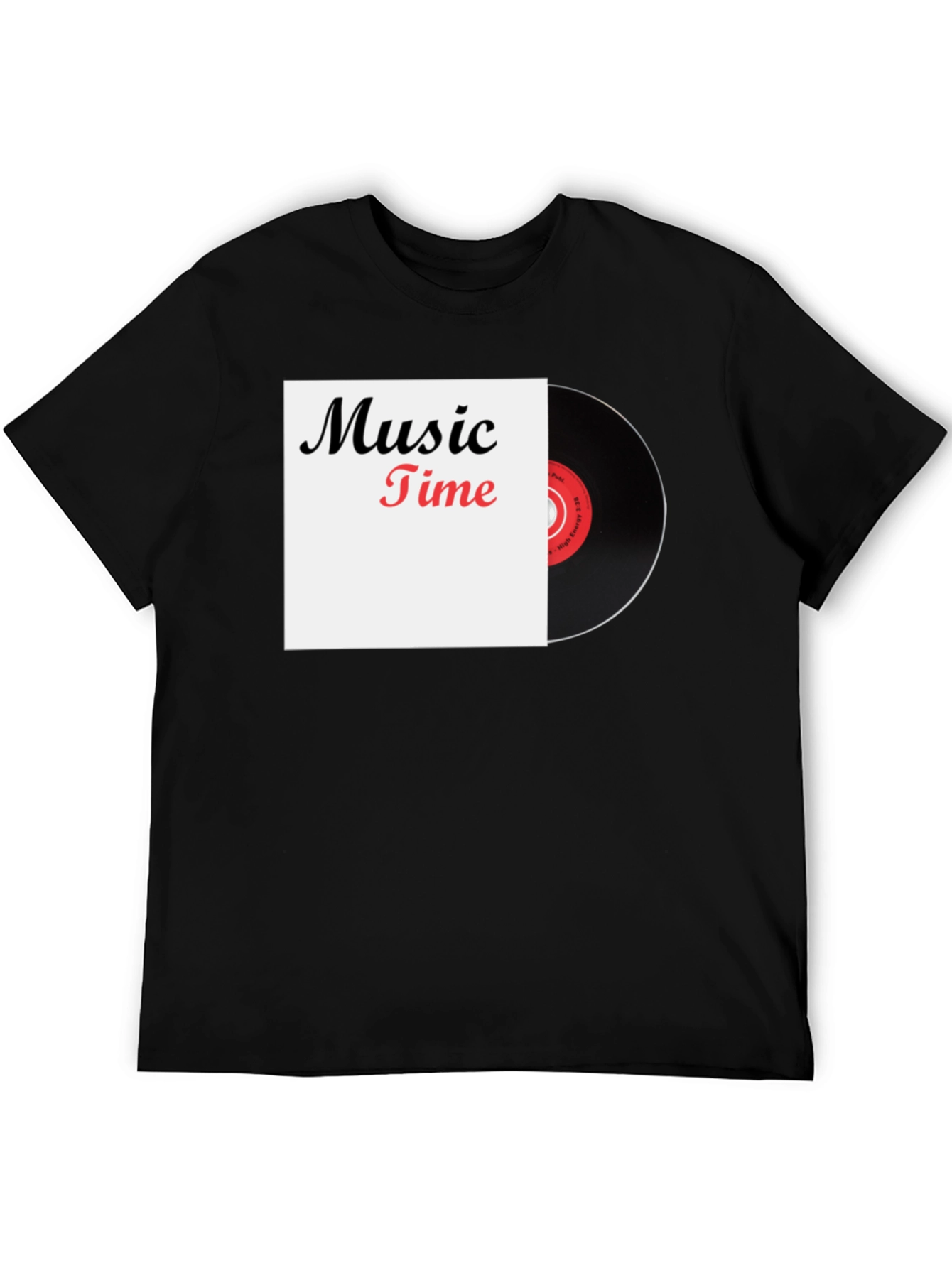 Music Time Vinyl Record Graphic T-Shirt