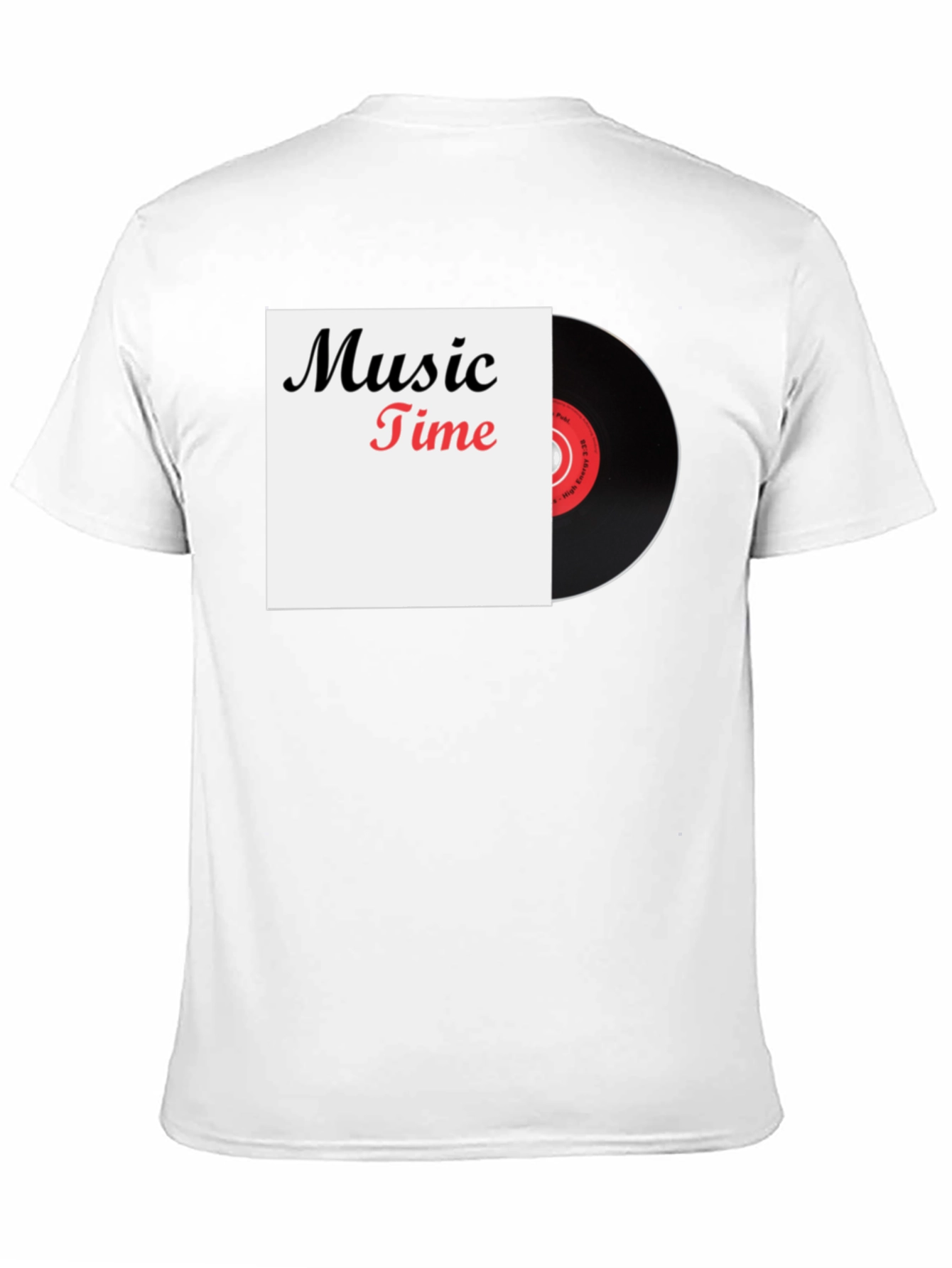Music Time Vinyl Record Graphic T-Shirt