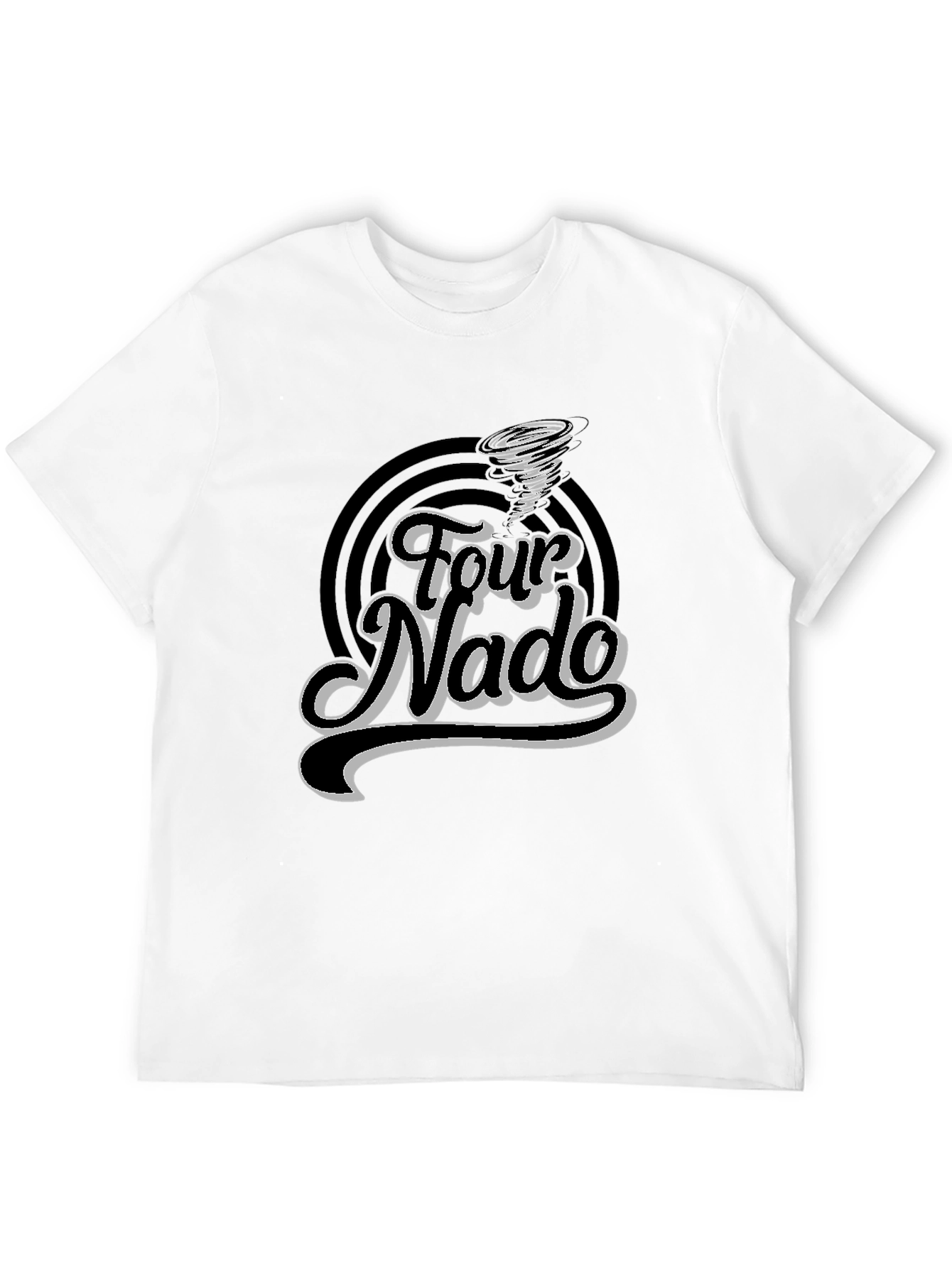 Four Nado Graphic Tee - Stylish Black T-Shirt