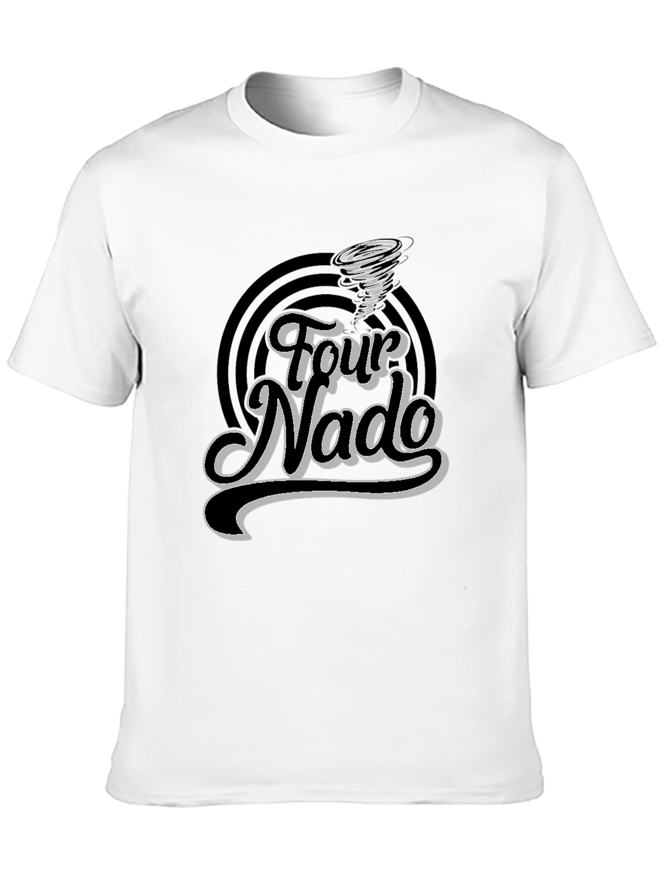Four Nado Graphic Tee - Stylish Black T-Shirt