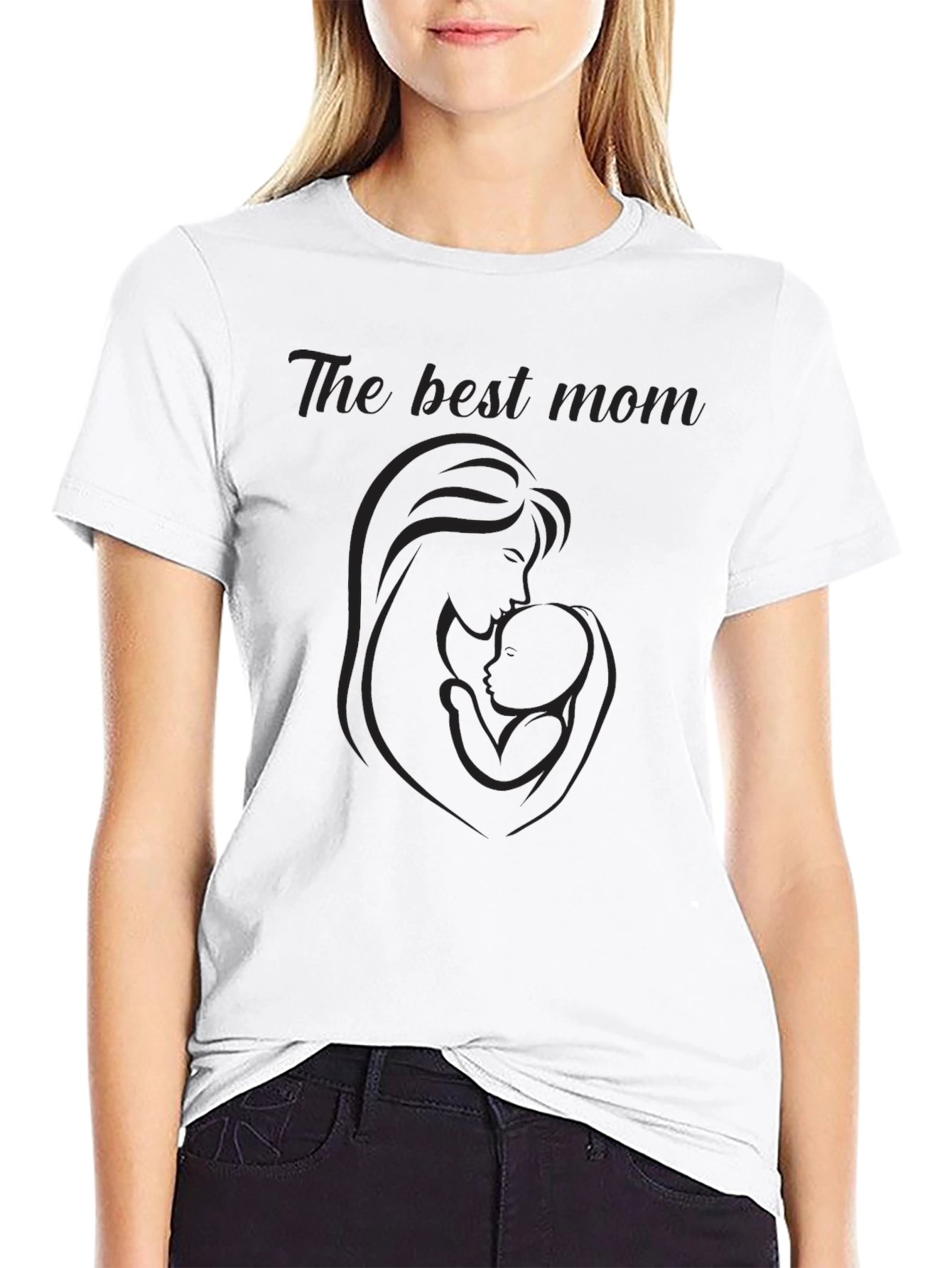 Best Mom Graphic Tee - Soft Black Cotton