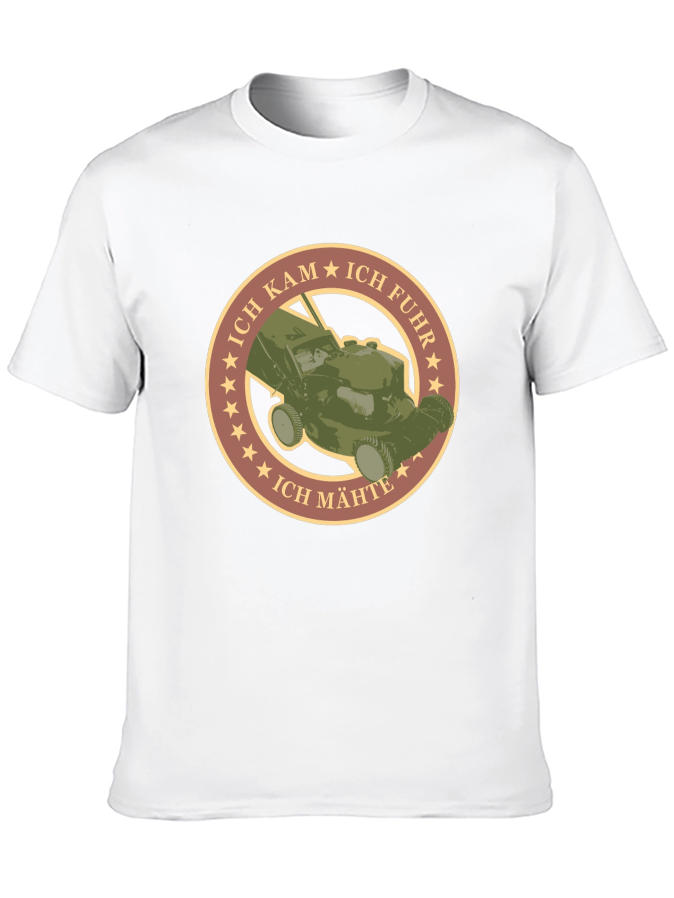 Ich Kam Ich Fuhr Ich Mahte Lawn Mower T-Shirt