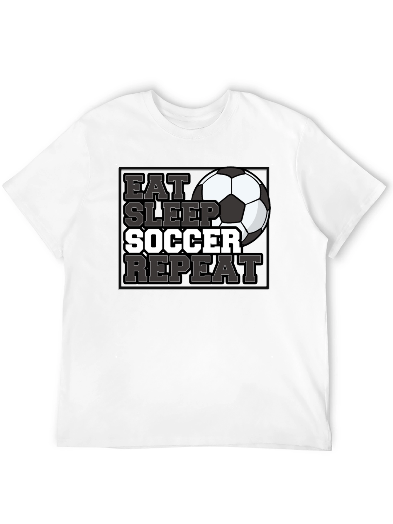 Eat Sleep Soccer Repeat Black T-Shirt