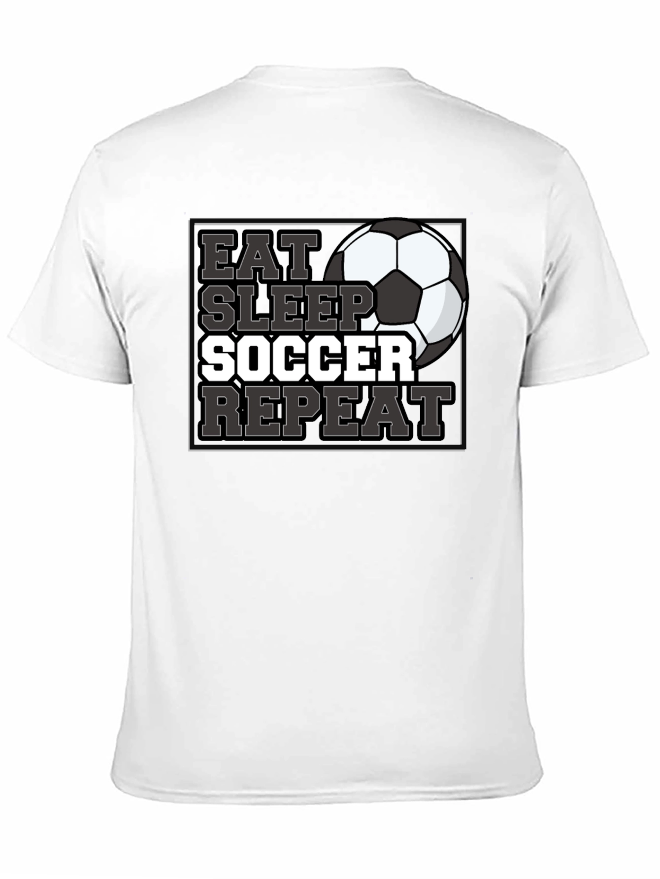 Eat Sleep Soccer Repeat Black T-Shirt