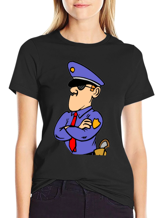 Cartoon Police T-Shirt - Cool Graphic Tee