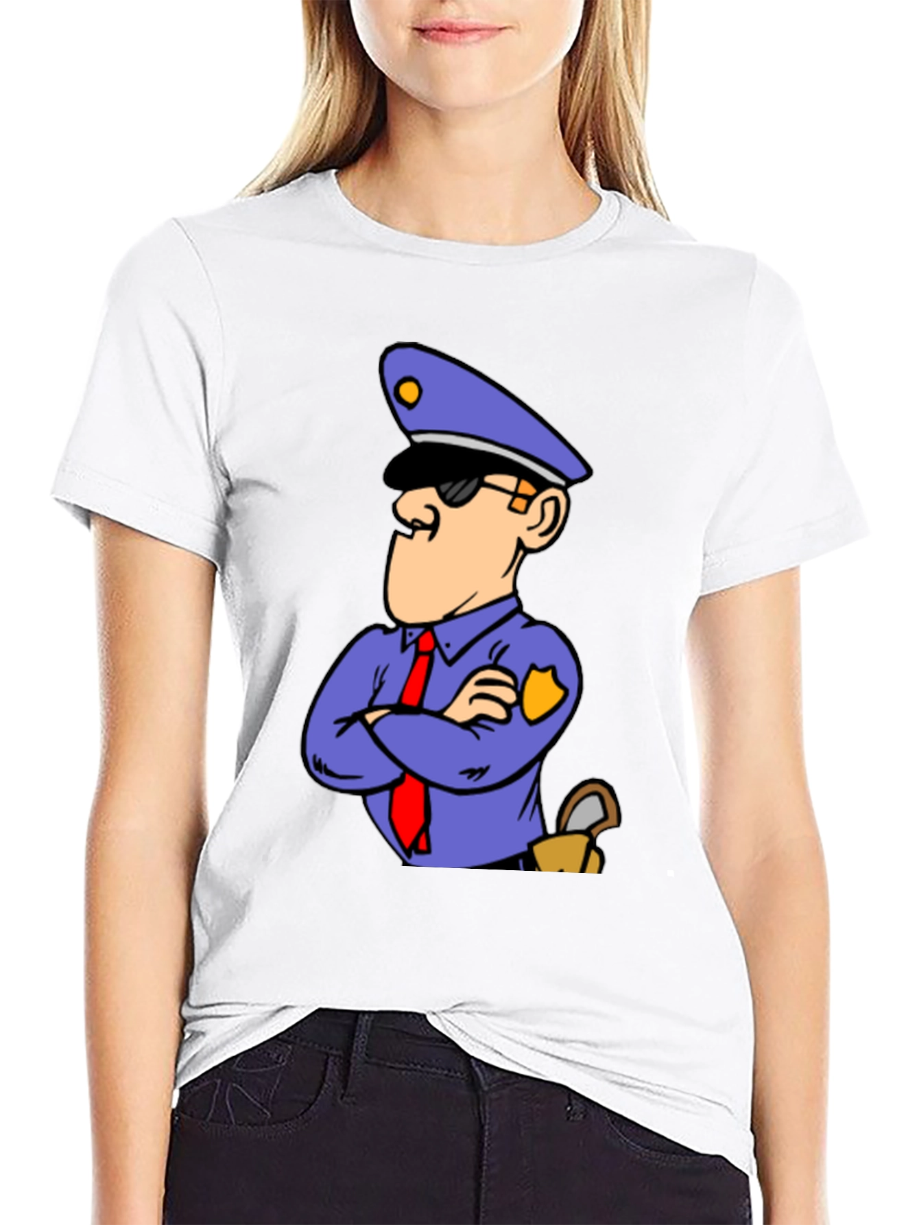 Cartoon Police T-Shirt - Cool Graphic Tee