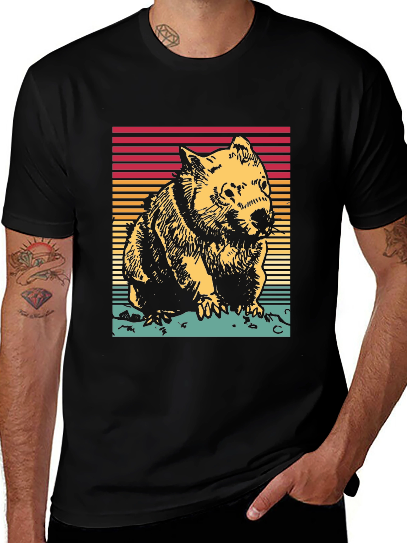 Retro Wombat T-Shirt - Classic Graphic Tee