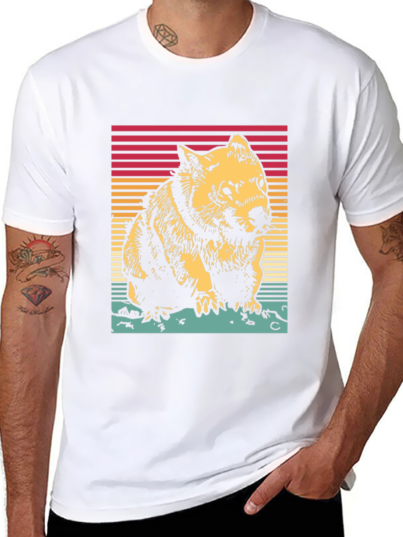 Retro Wombat T-Shirt - Classic Graphic Tee