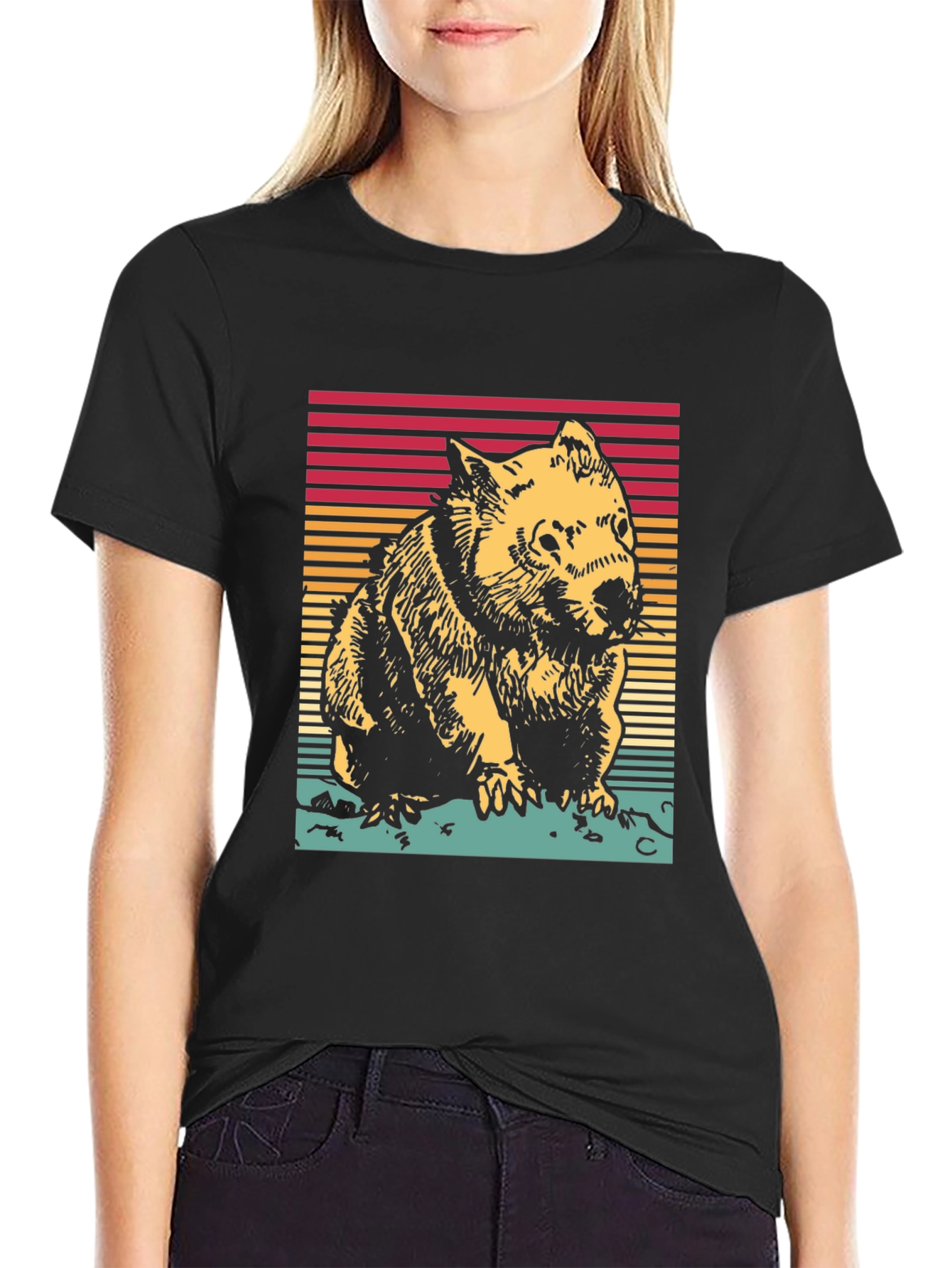 Retro Wombat T-Shirt - Classic Graphic Tee