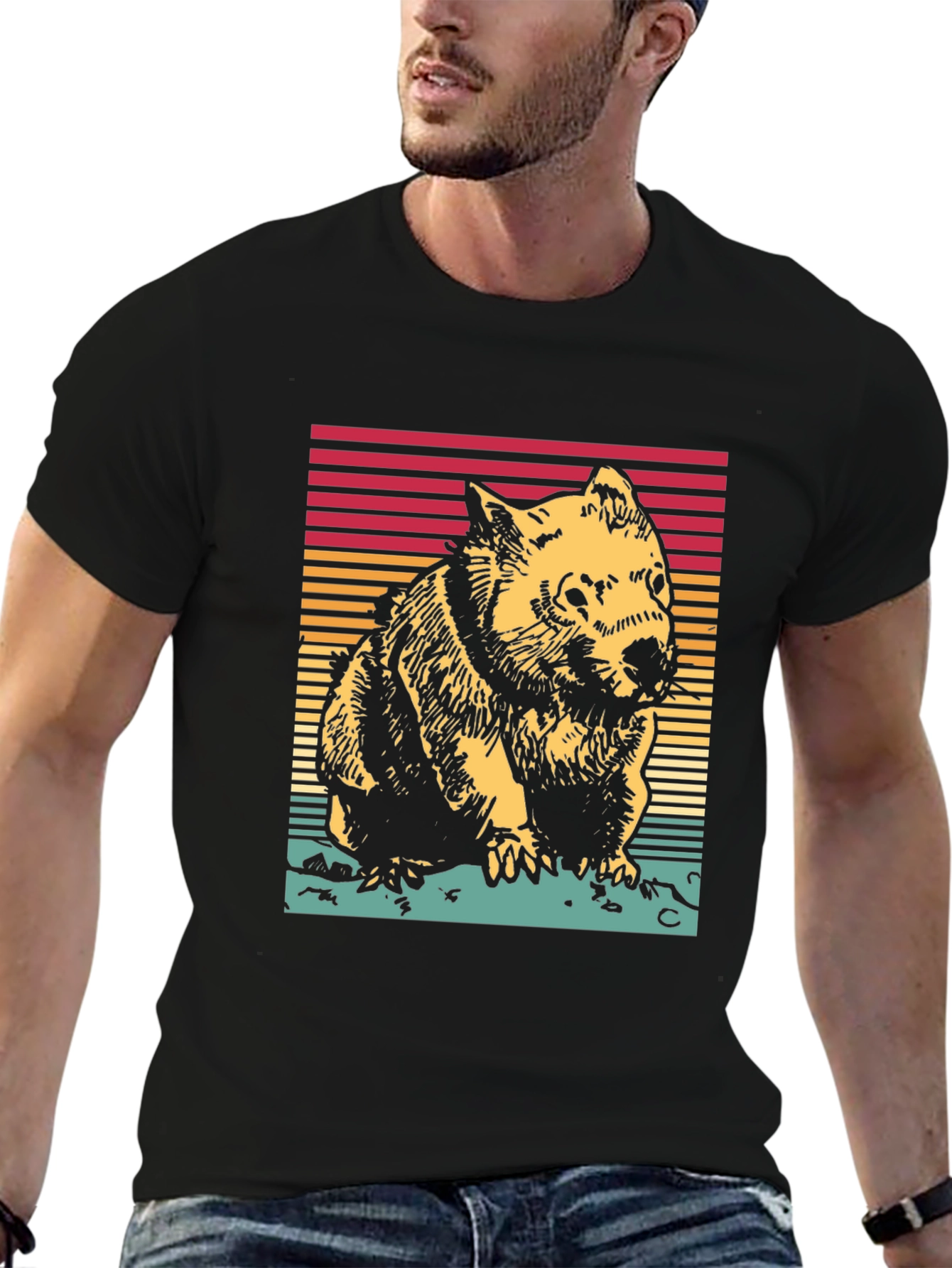 Retro Wombat T-Shirt - Classic Graphic Tee