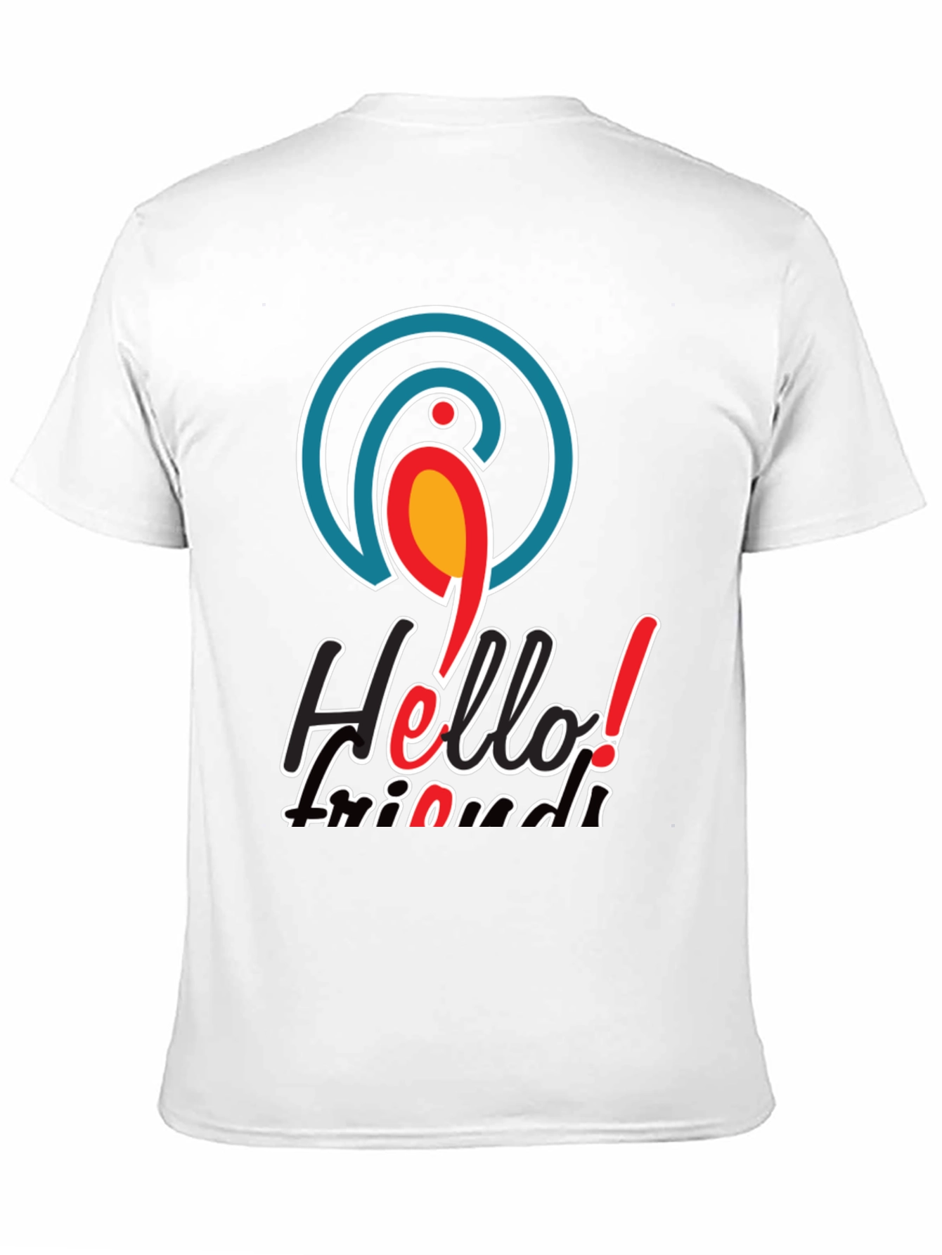Hello Friends T-Shirt - Parrot Logo Black Tee