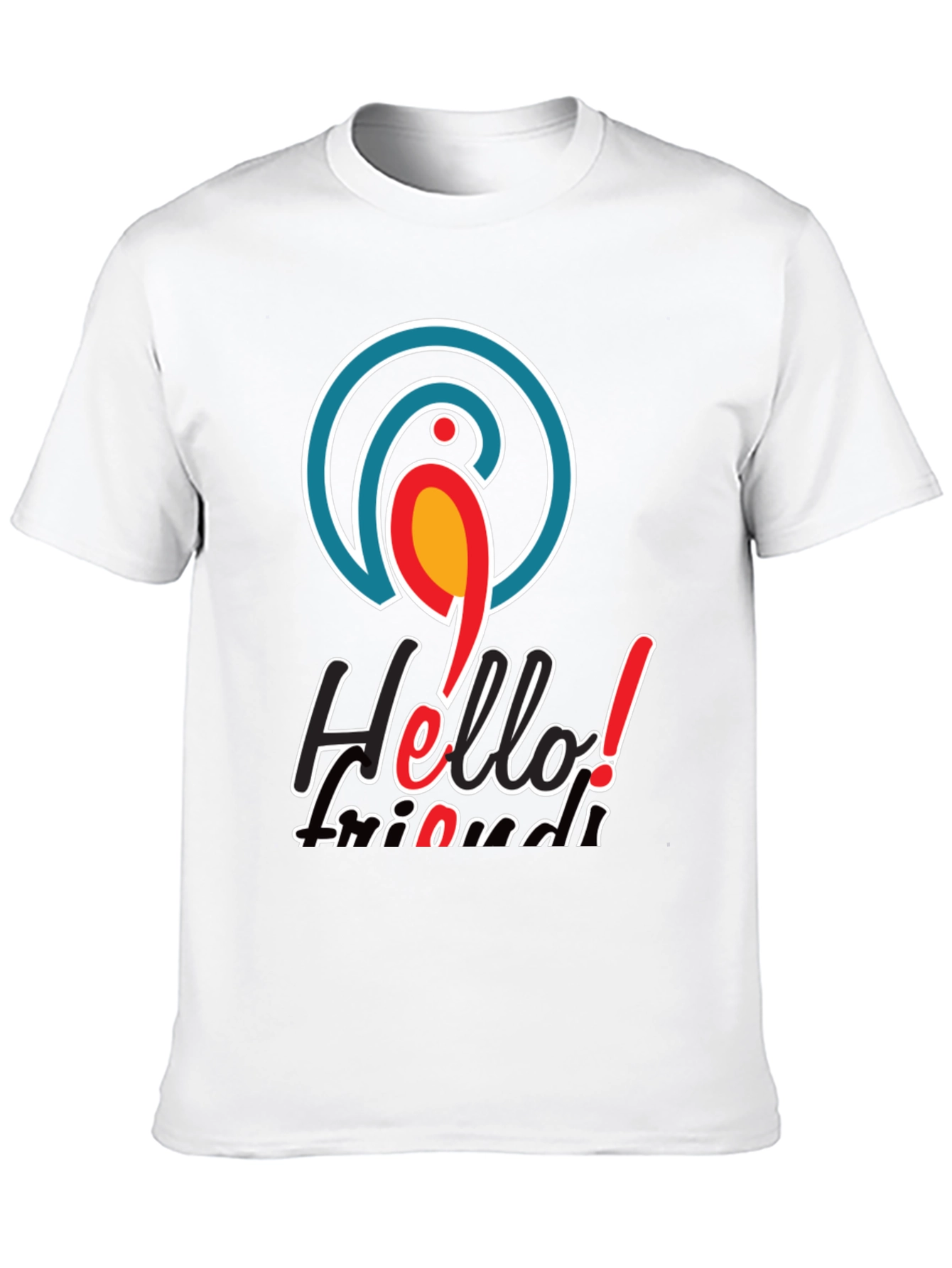 Hello Friends T-Shirt - Parrot Logo Black Tee