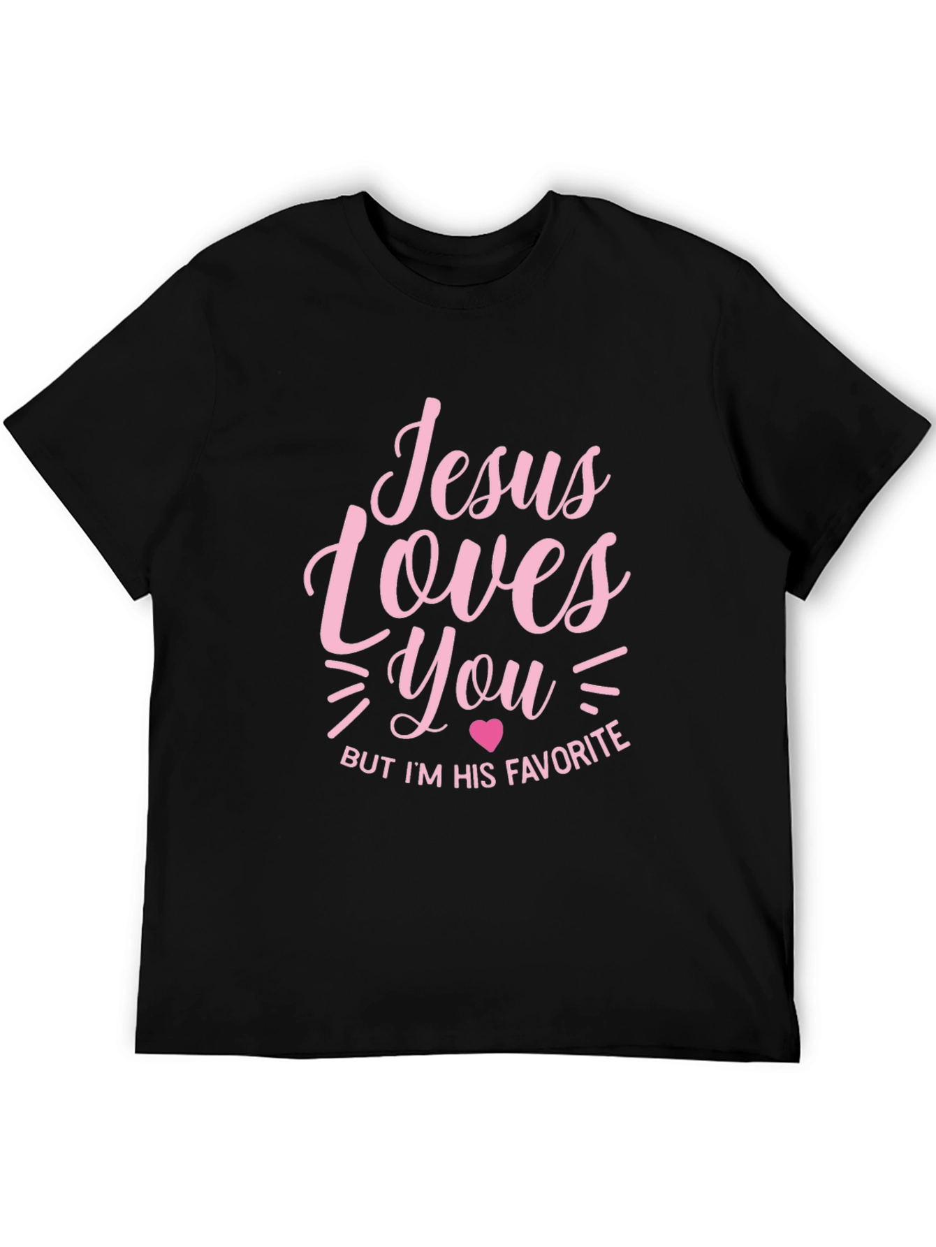 Jesus Loves You T-Shirt - Black Religious Tee