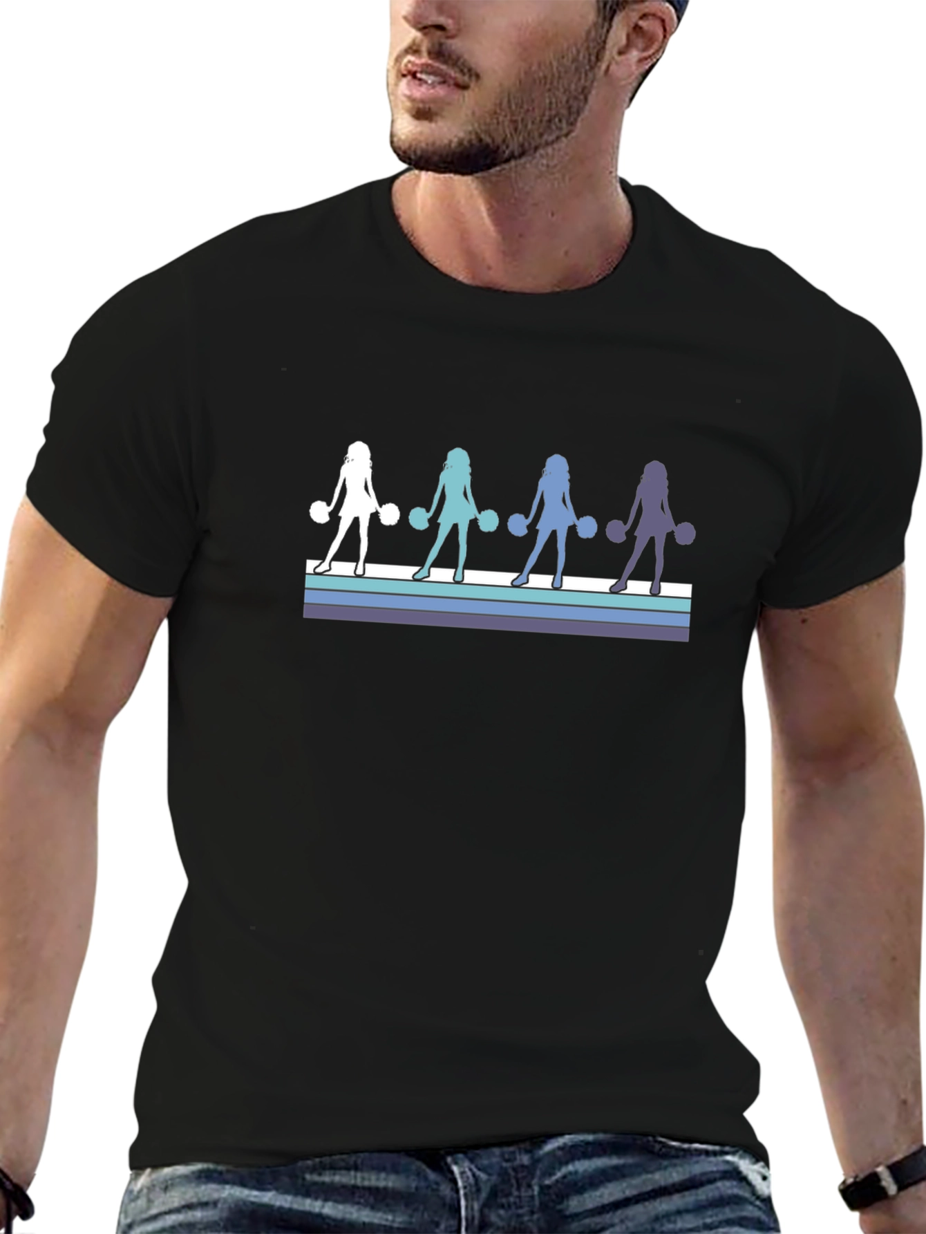 Retro Cheerleader Graphic T-Shirt