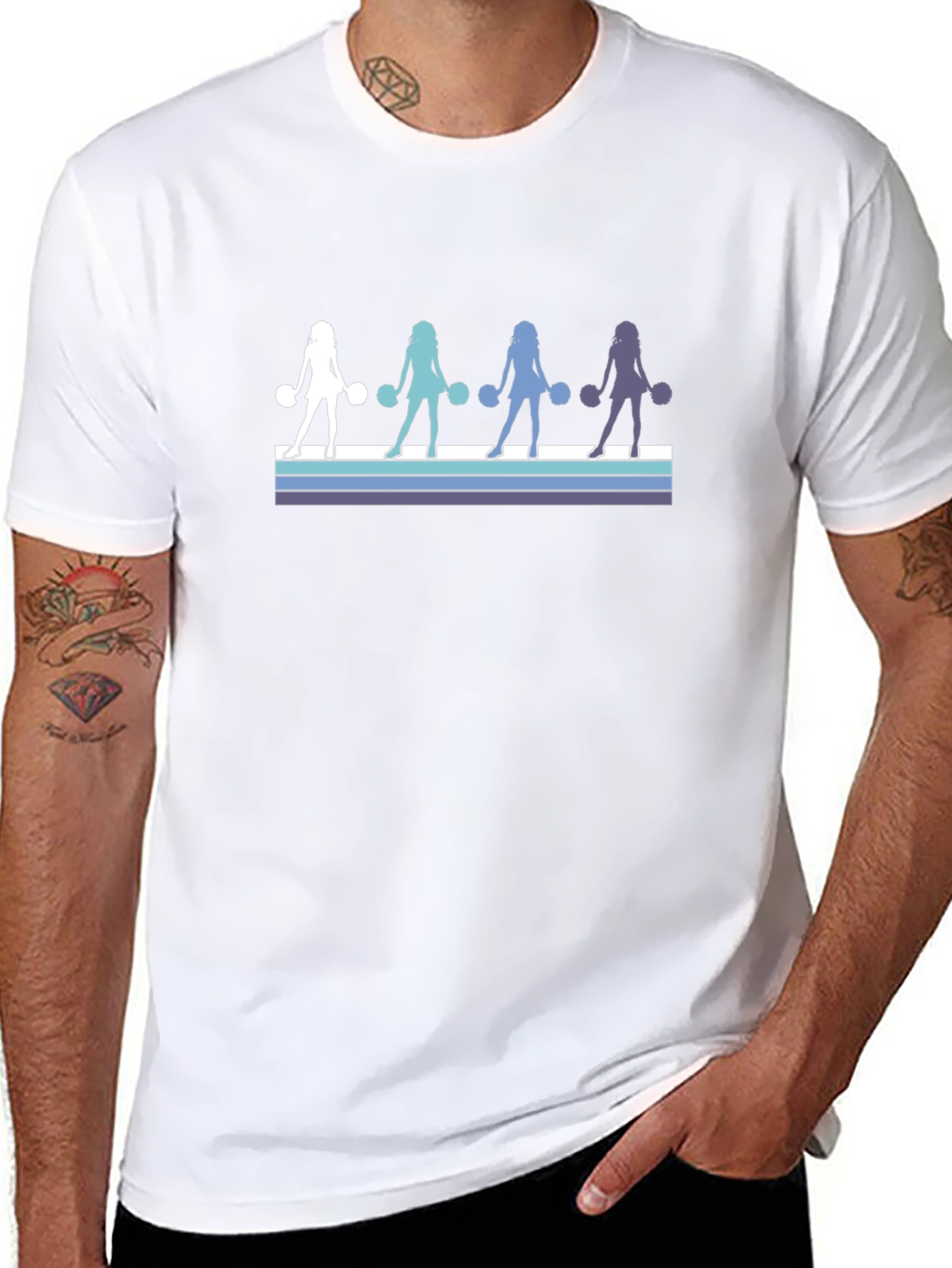 Retro Cheerleader Graphic T-Shirt