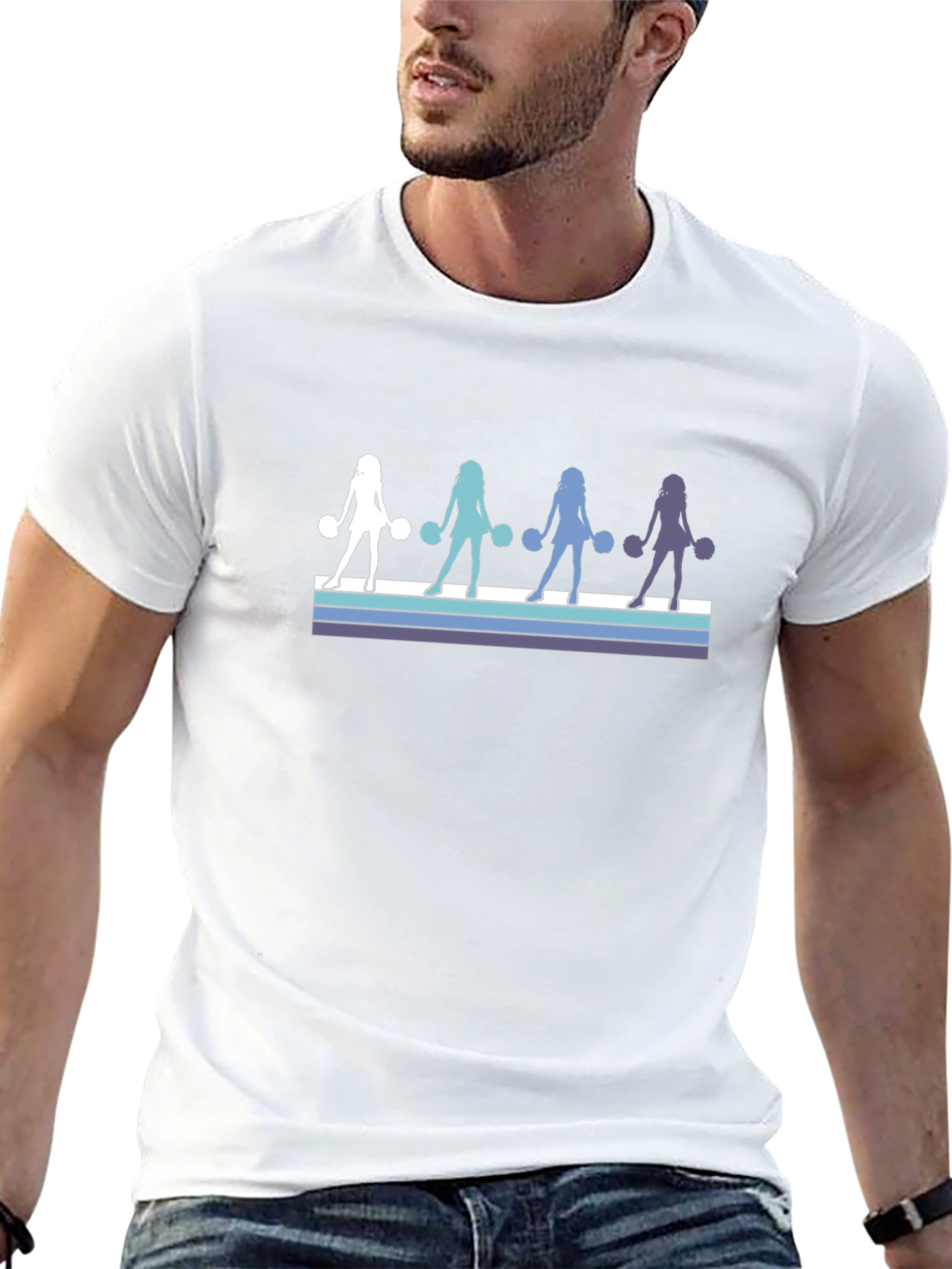 Retro Cheerleader Graphic T-Shirt