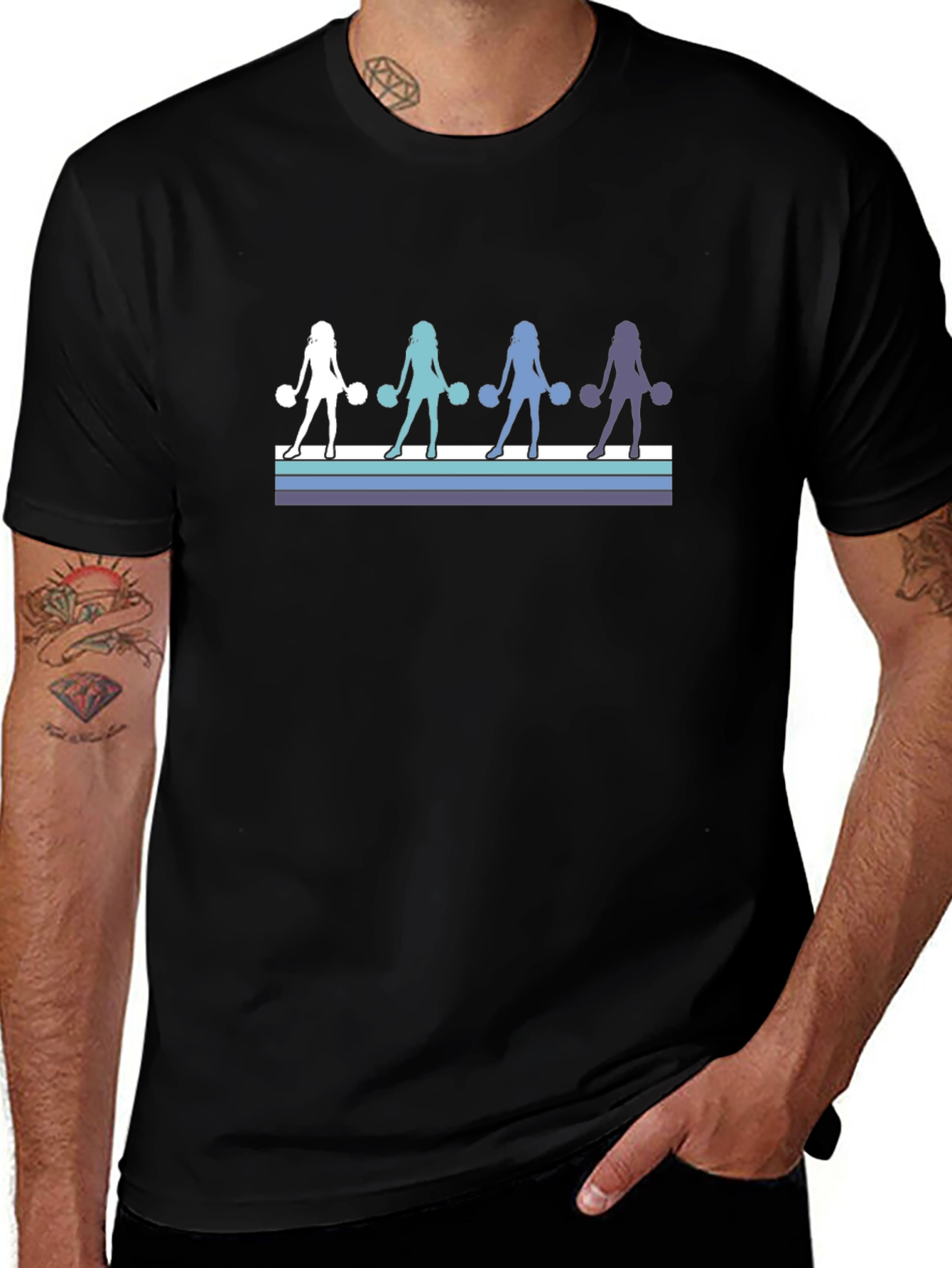 Retro Cheerleader Graphic T-Shirt