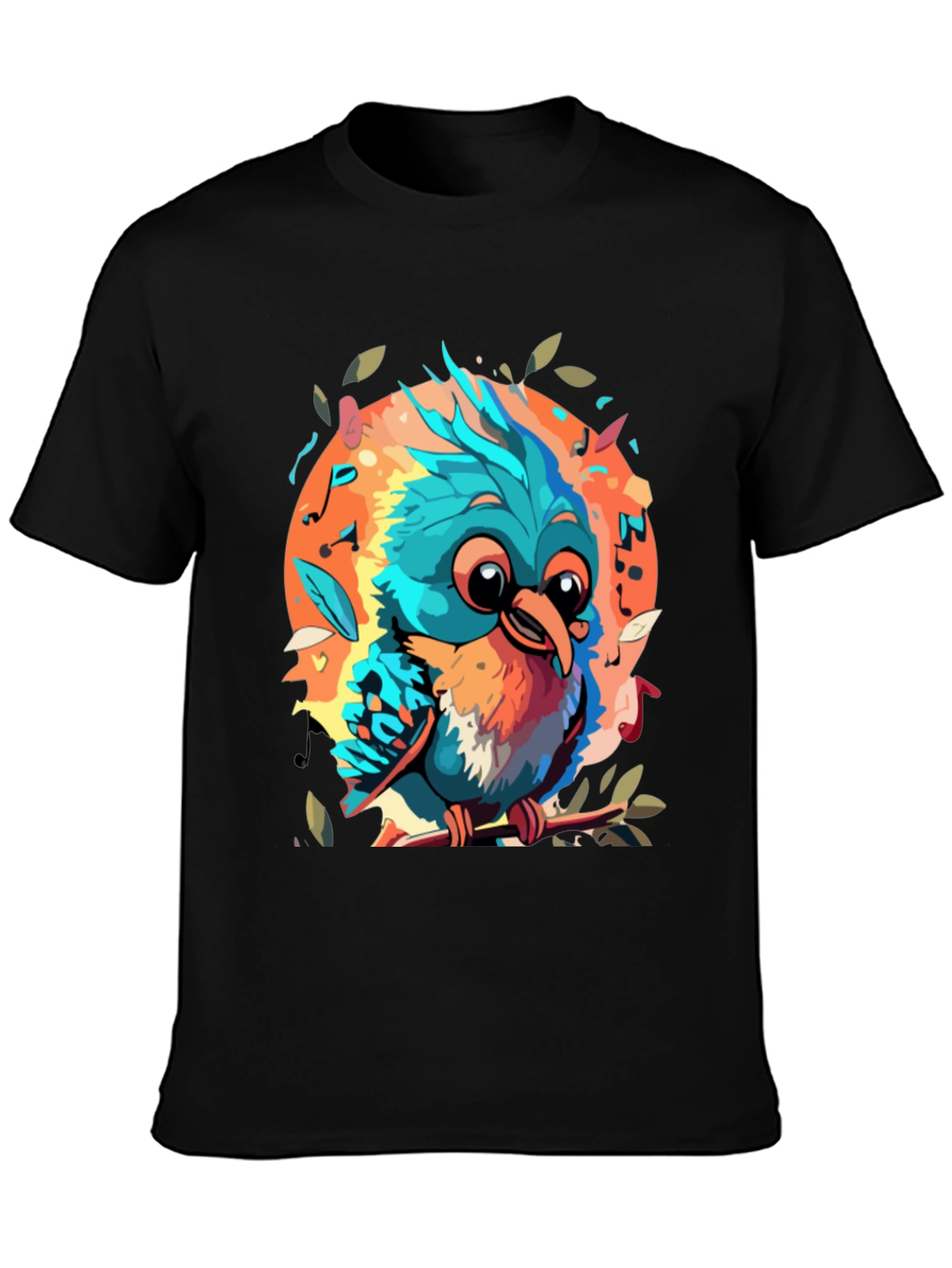 Cartoon Bird Graphic Tee - Soft Cotton Blend