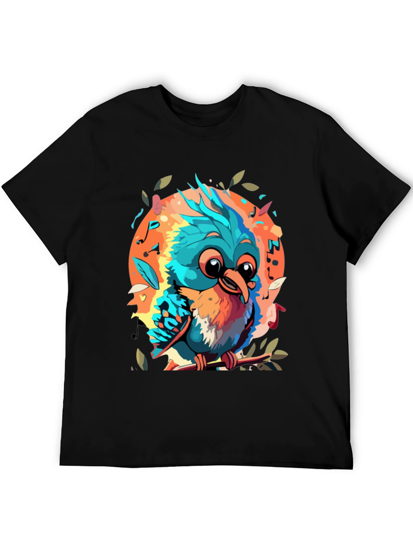 Cartoon Bird Graphic Tee - Soft Cotton Blend