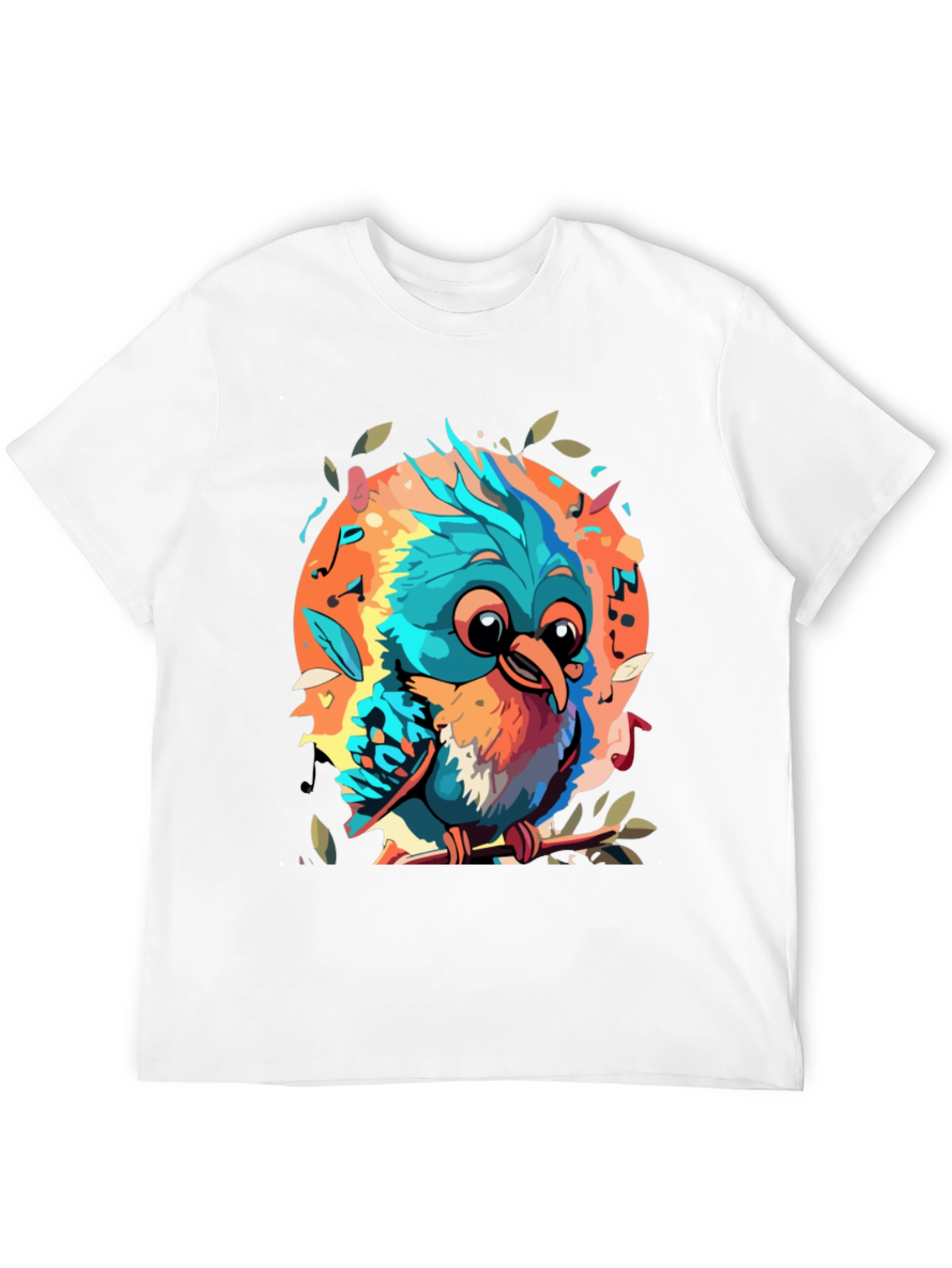 Cartoon Bird Graphic Tee - Soft Cotton Blend