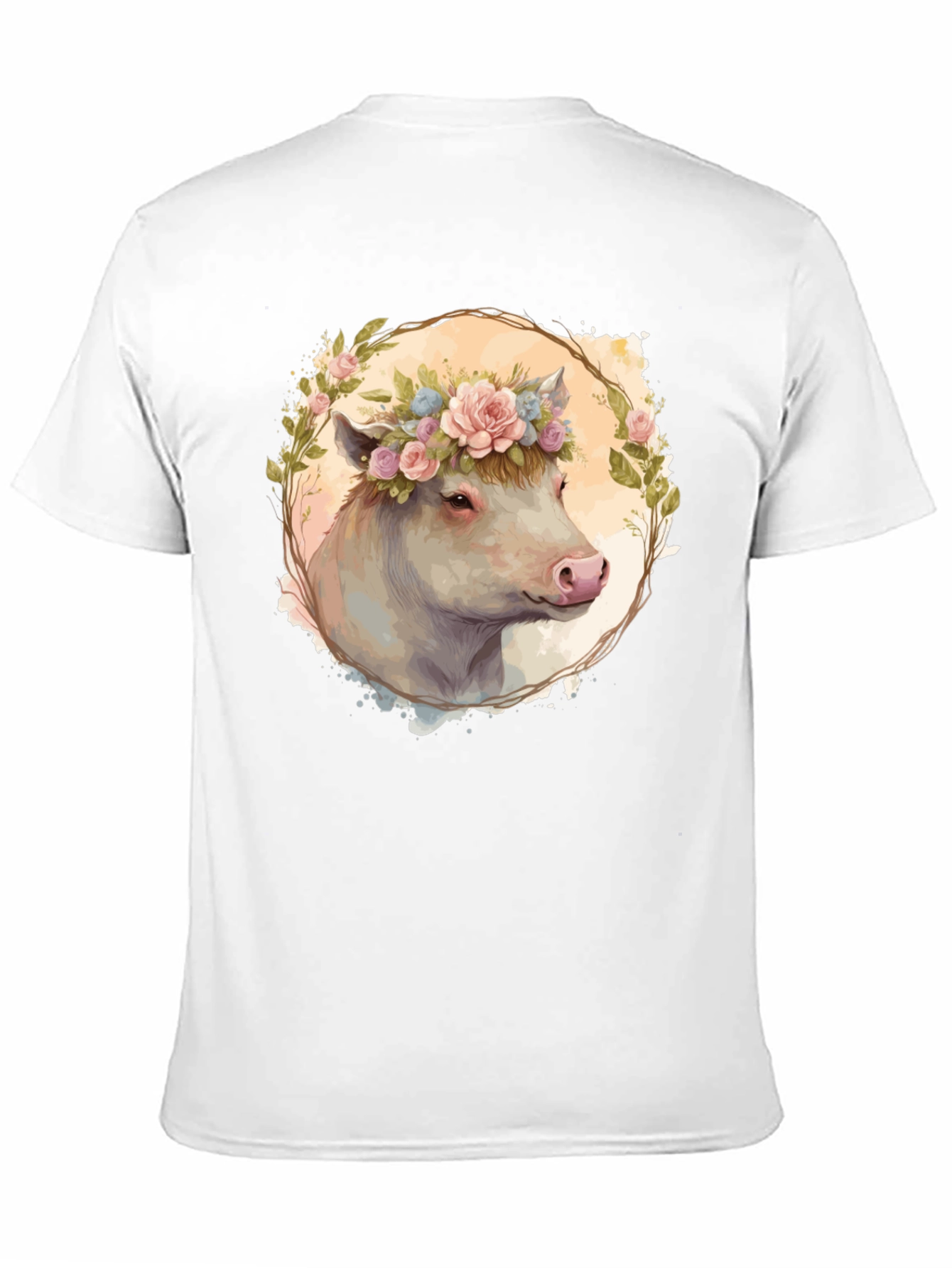 Floral Cow Graphic Tee