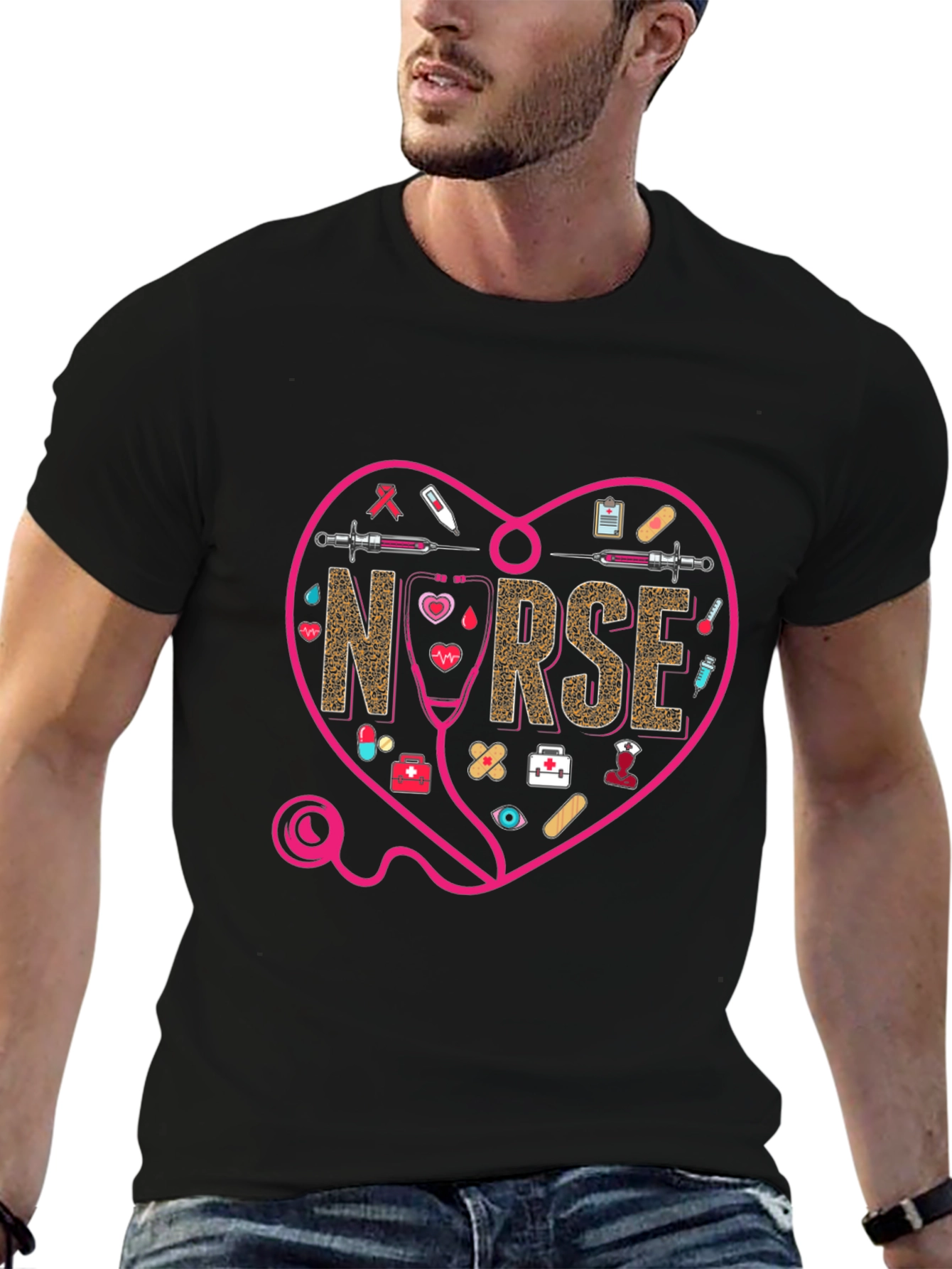 Nurse Heart Graphic T-Shirt