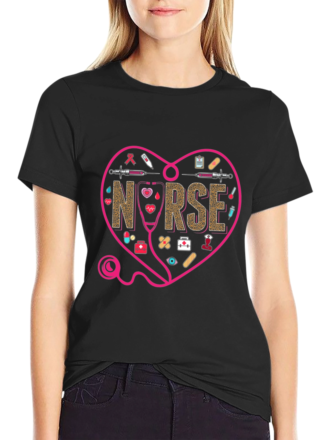 Nurse Heart Graphic T-Shirt