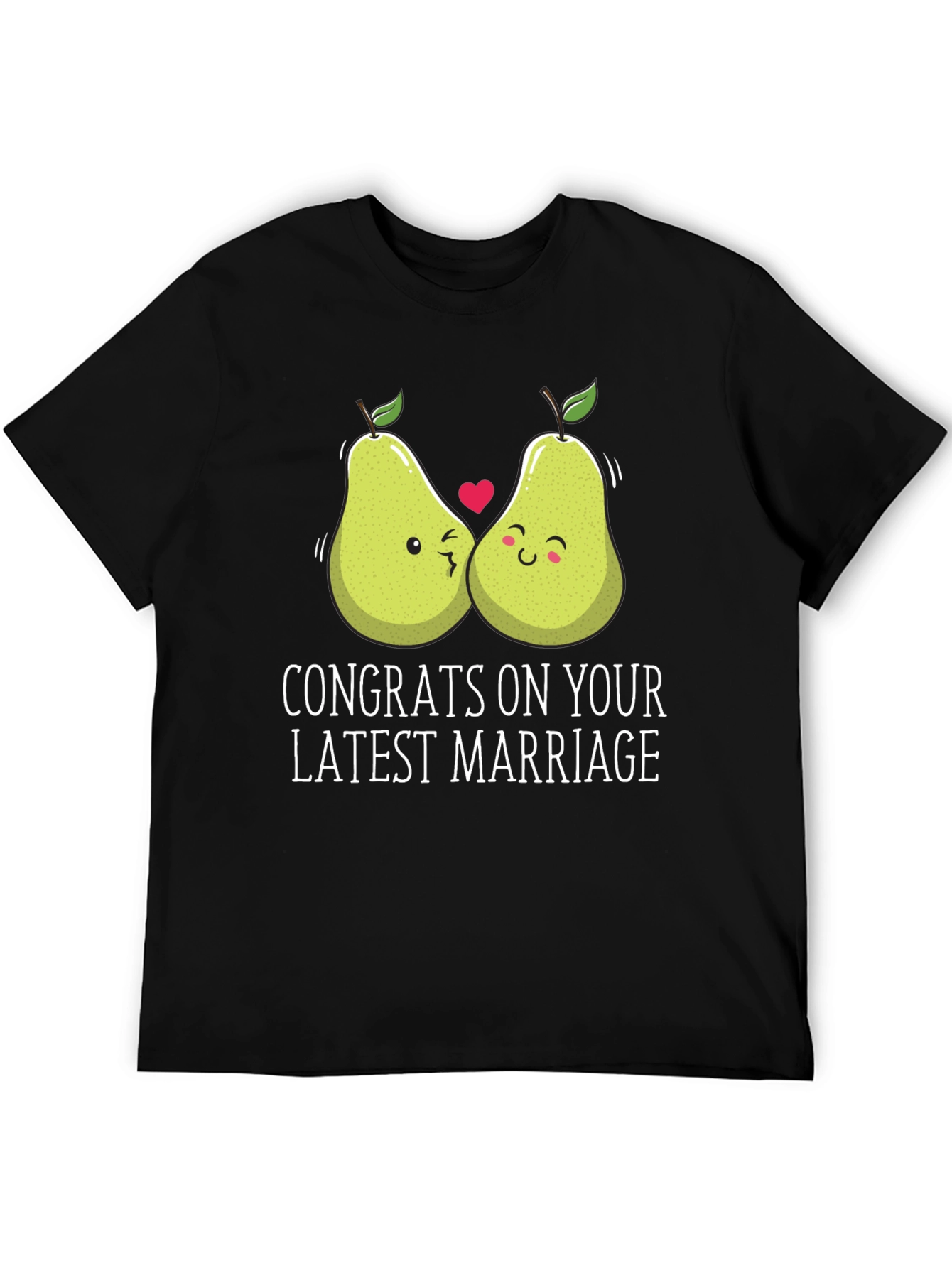 Congrats Marriage Pear Graphic T-Shirt