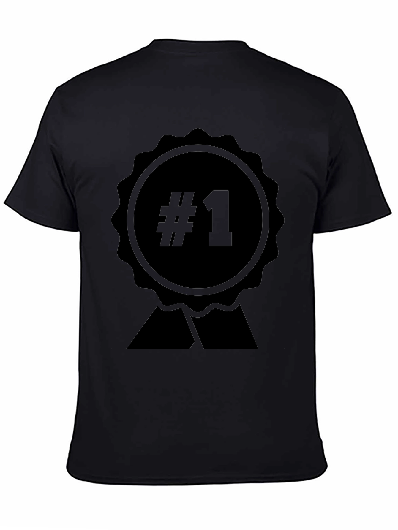 Mens #1 Graphic Black T-Shirt