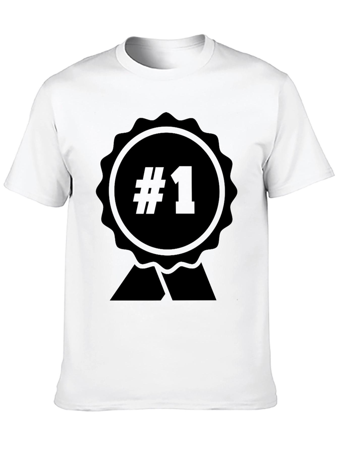 Mens #1 Graphic Black T-Shirt