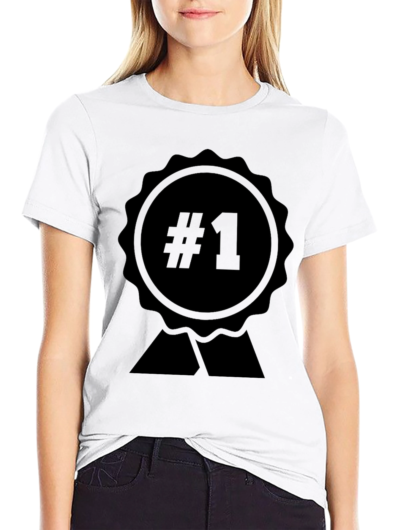 Mens #1 Graphic Black T-Shirt