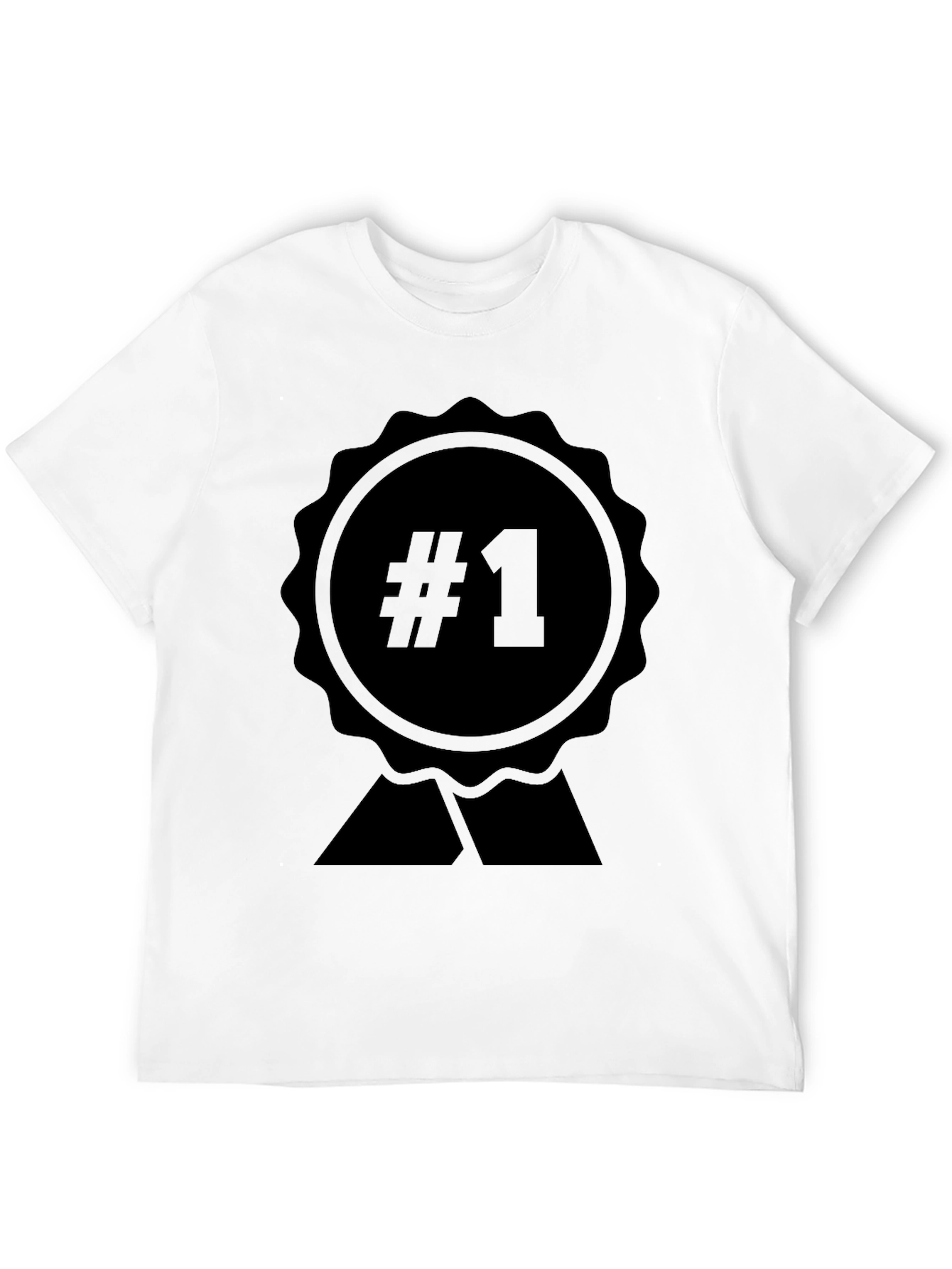 Mens #1 Graphic Black T-Shirt
