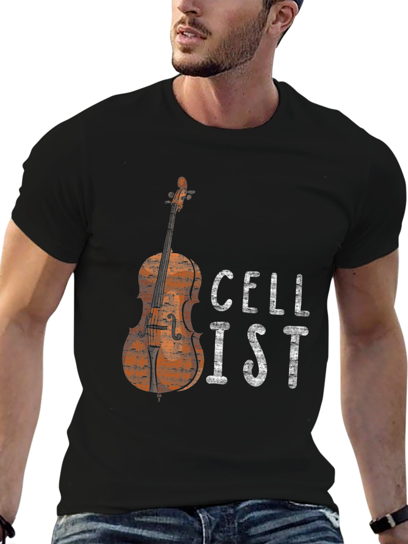 Cellist Graphic Tee - Musician T-Shirt