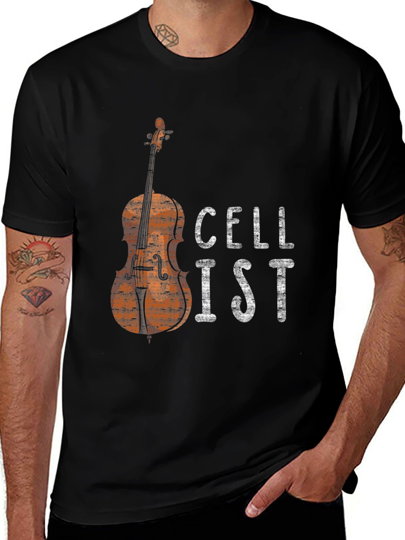 Cellist Graphic Tee - Musician T-Shirt