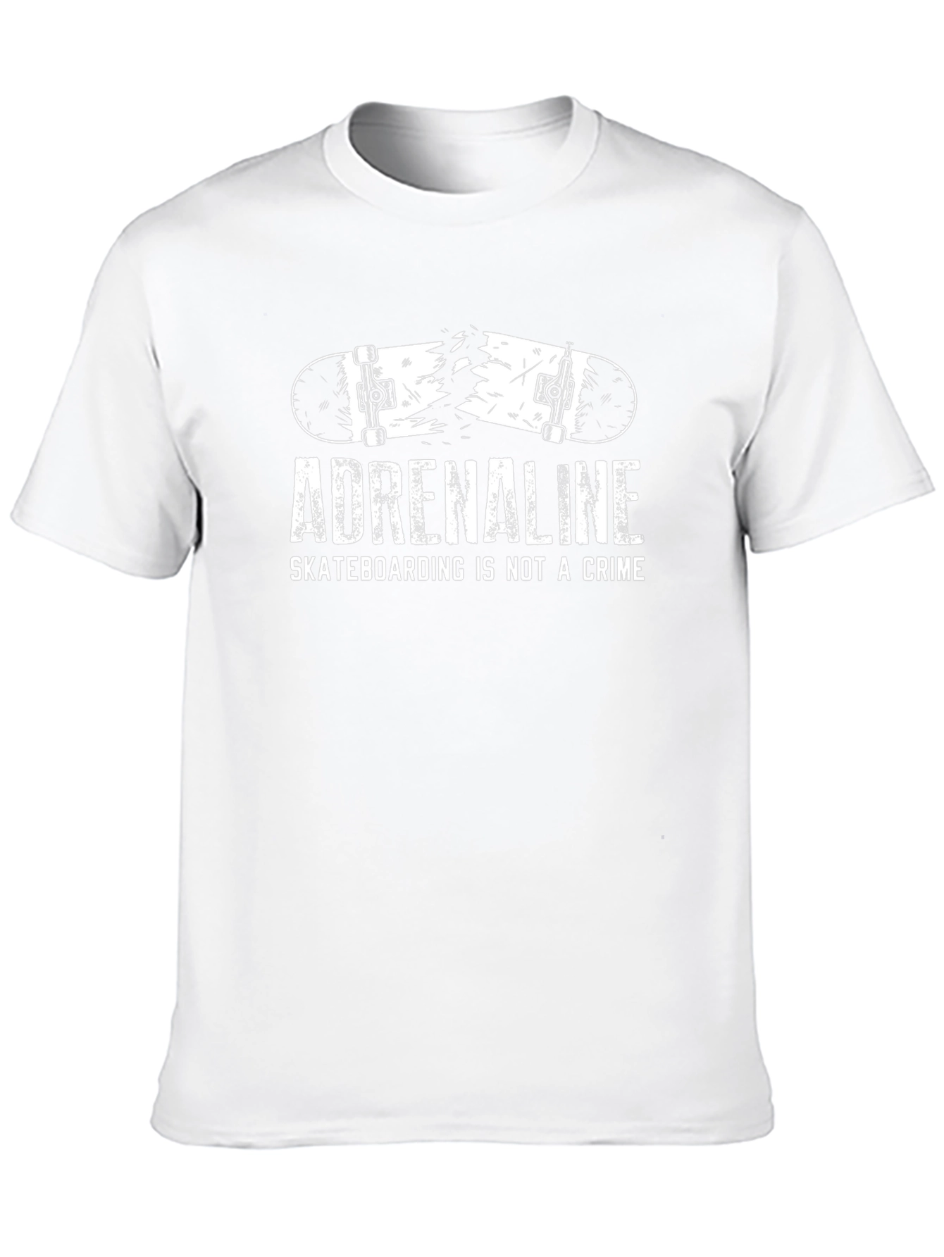 Adrenaline Skateboarding T-Shirt - Skateboarding is Not a Crime