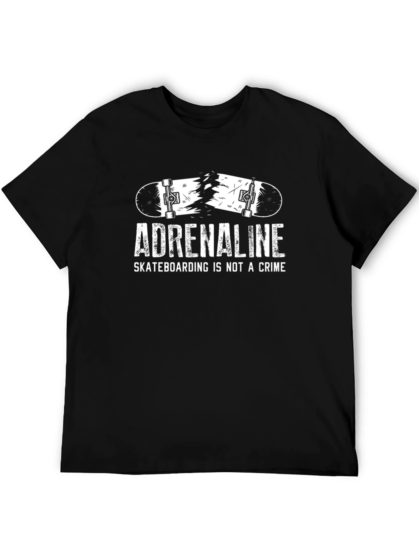Adrenaline Skateboarding T-Shirt - Skateboarding is Not a Crime